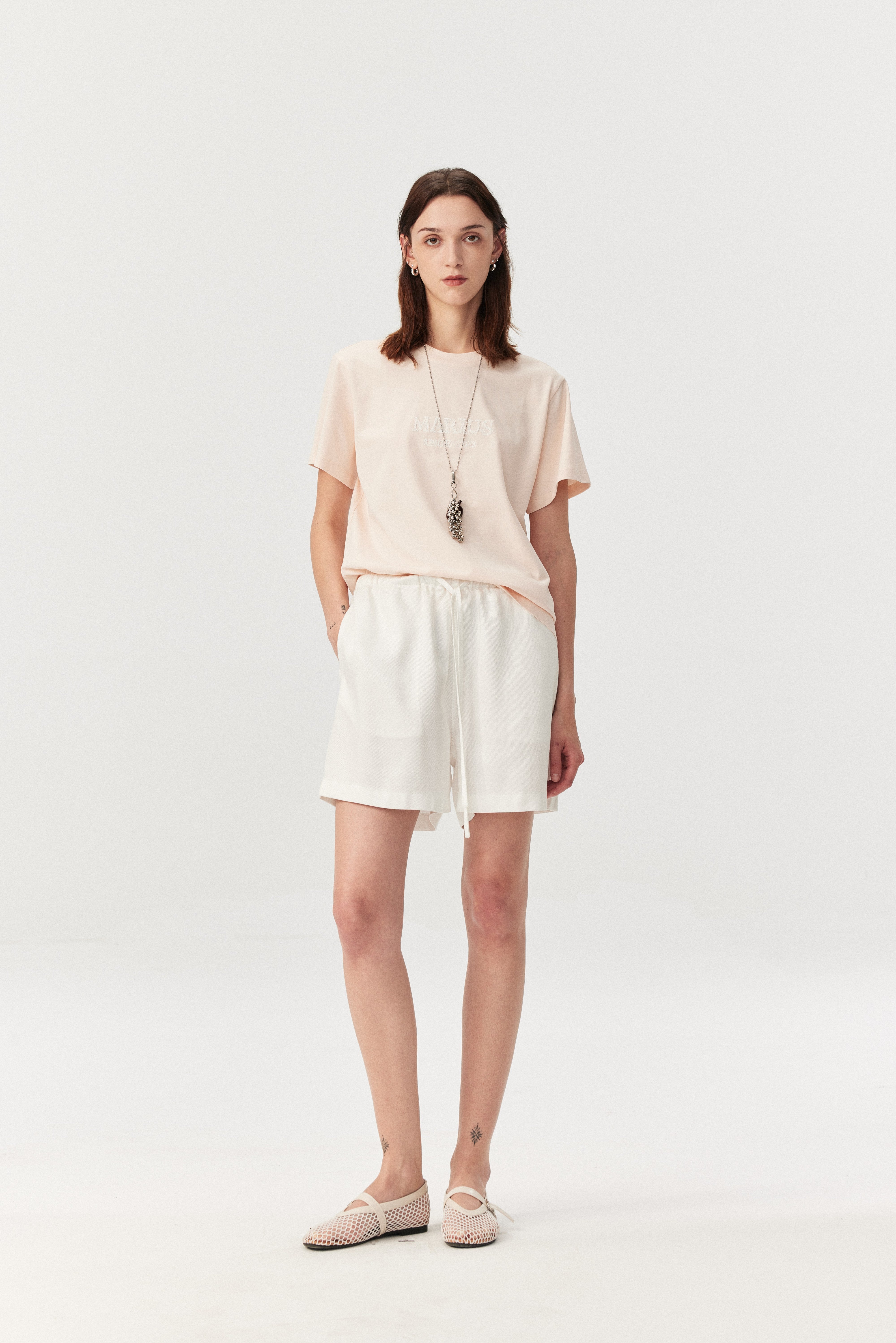 Eco Wash Lyocell Airy Wide Denim Shorts