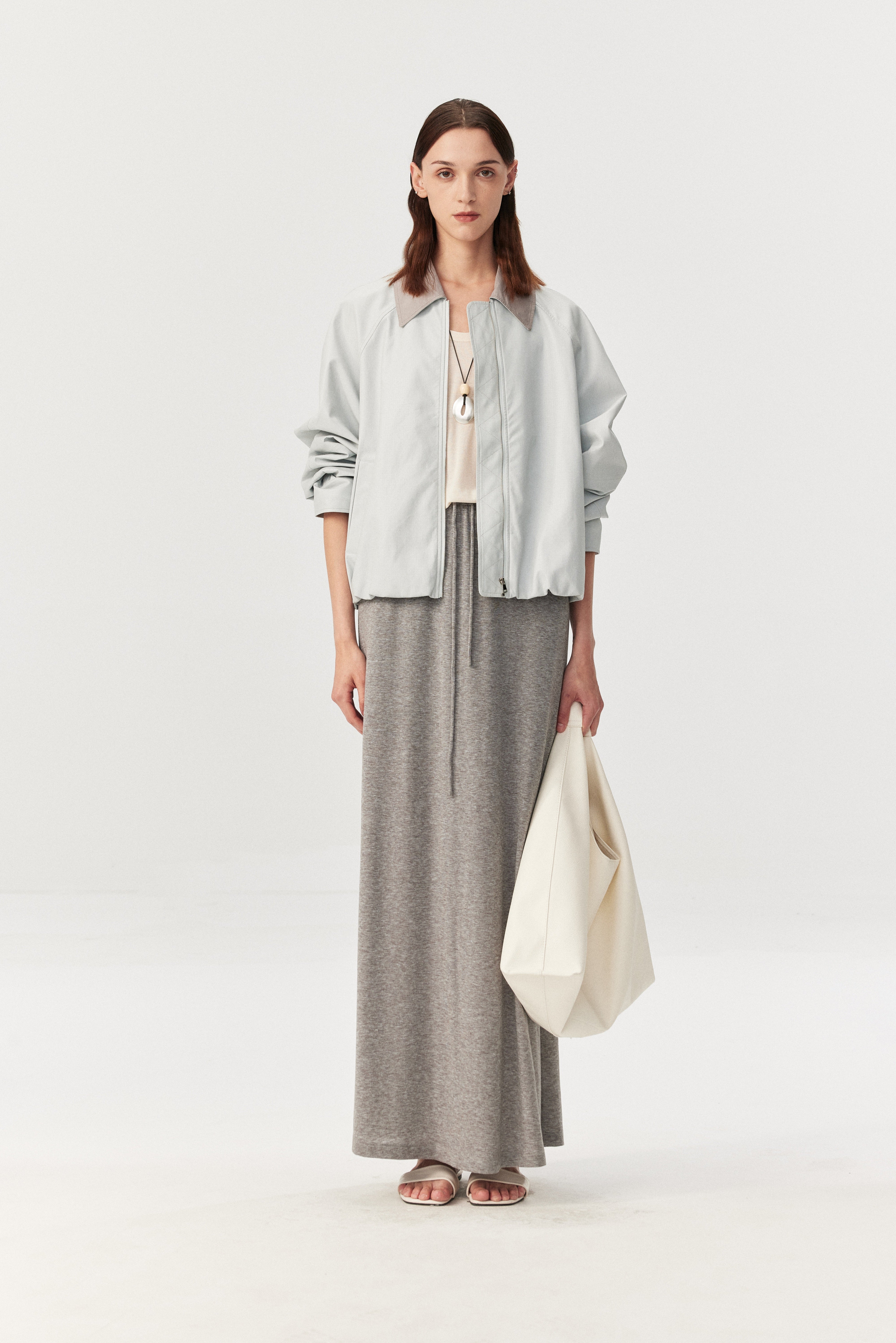 Soft Touch Lyocell Wool Blend Maxi Skirt