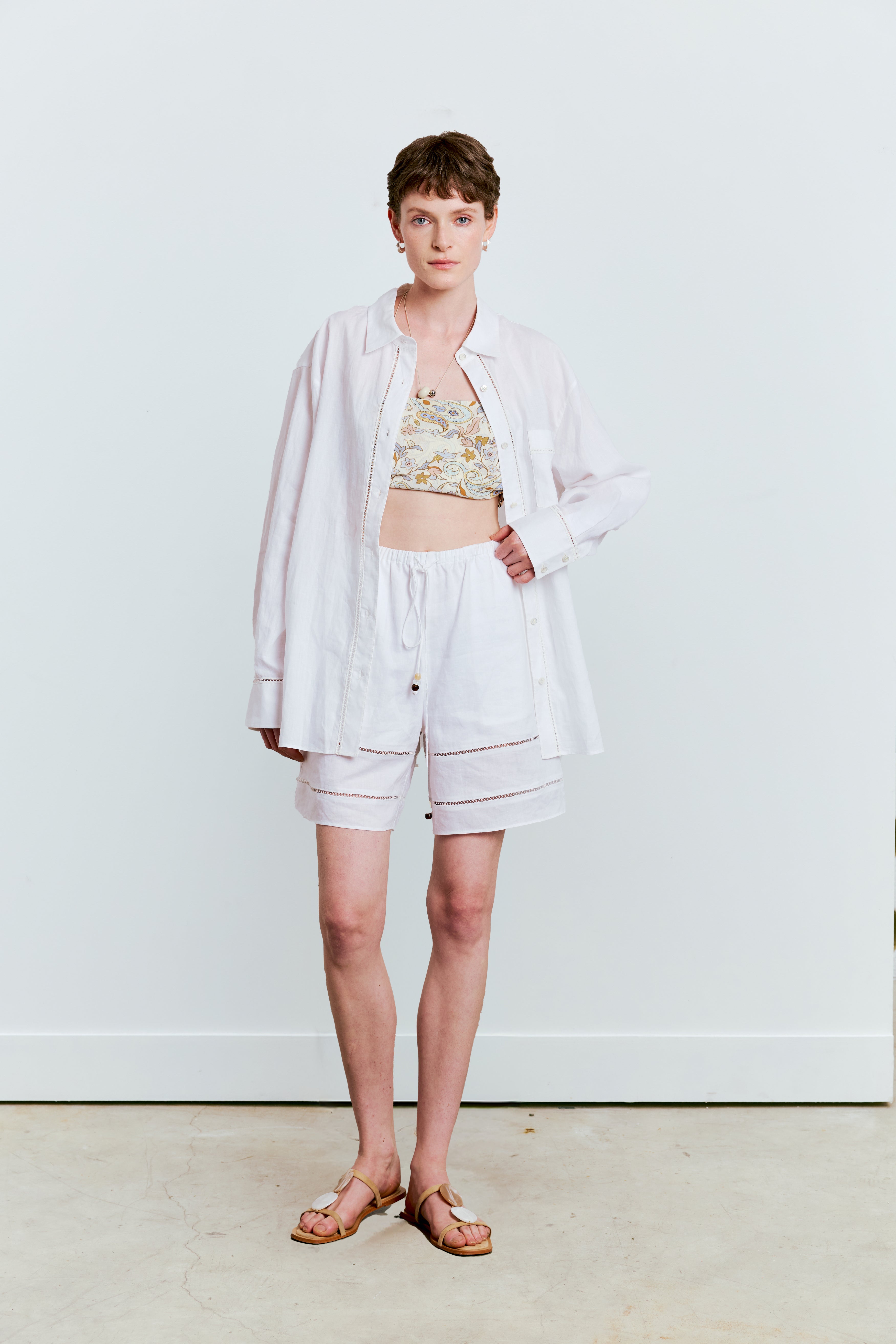 Bohemian Shores Linen Shorts