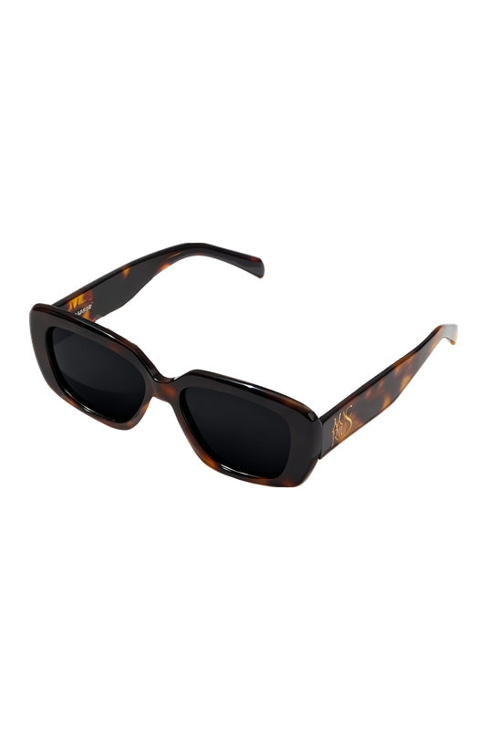 Thick Frame Amber Sunglasses