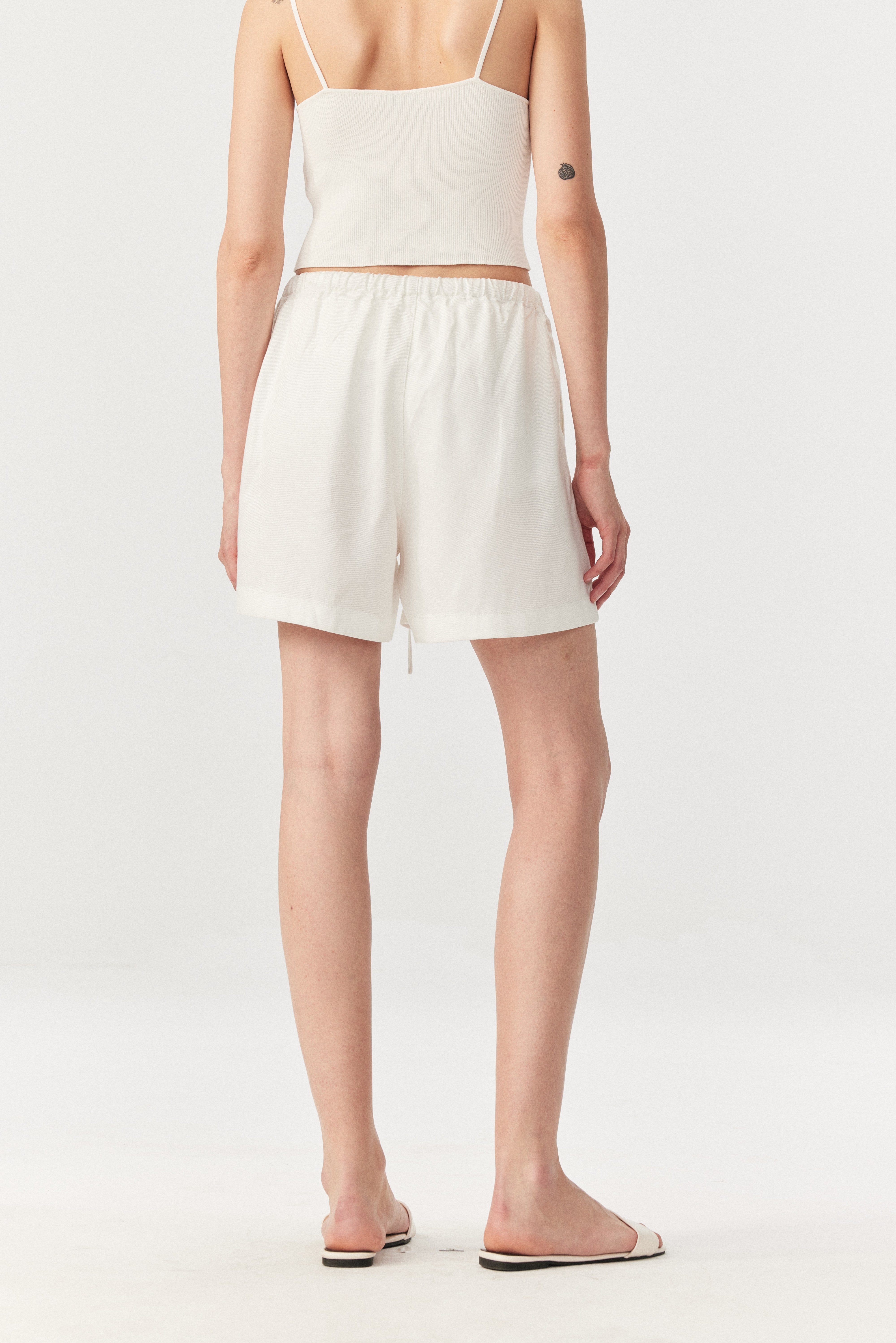 Eco Wash Lyocell Airy Wide Denim Shorts