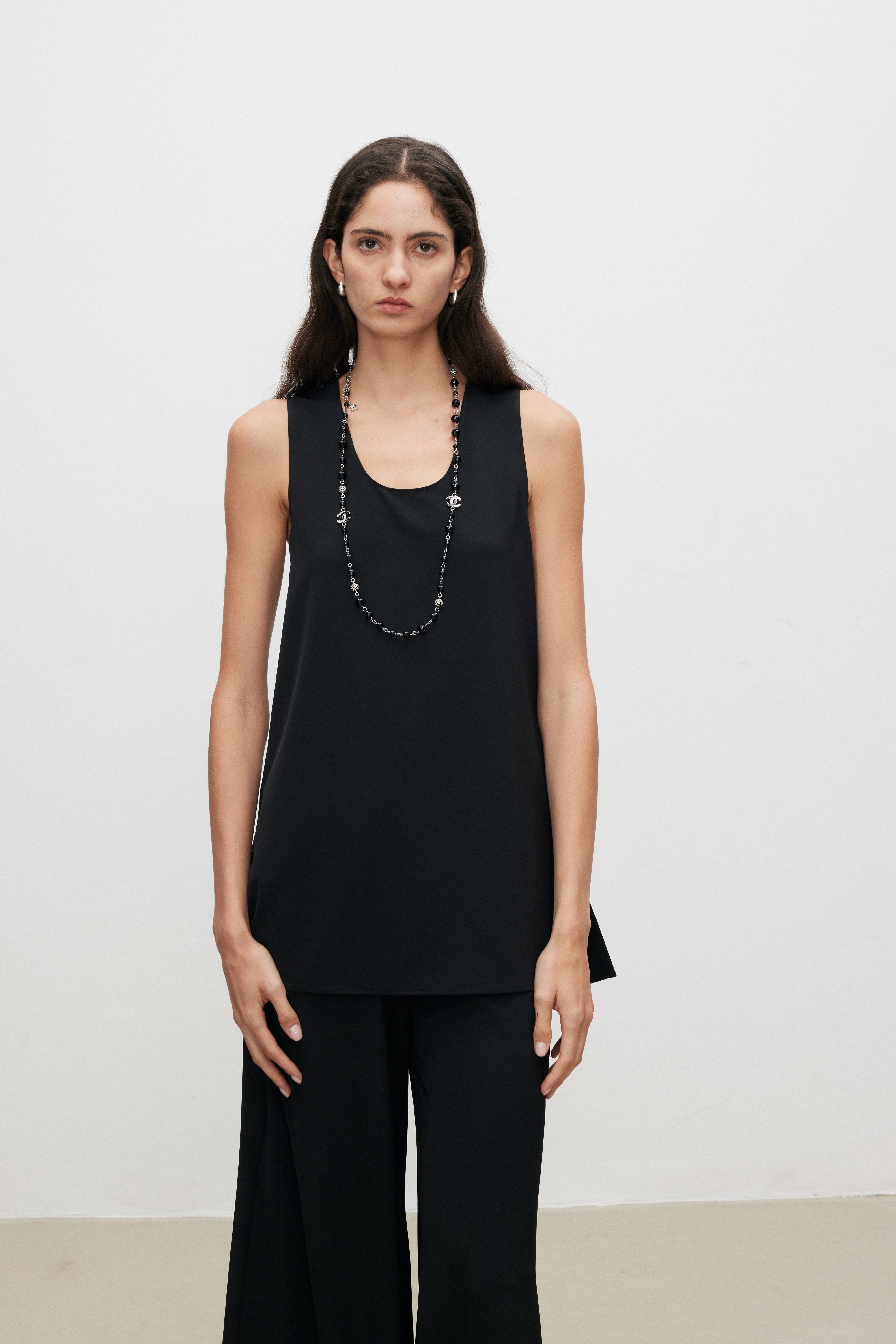 Minimalist Draped U-Neck Top