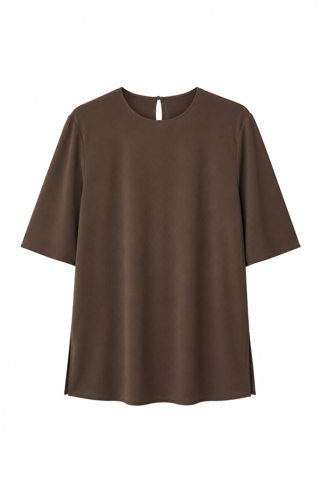 Fluid Acetate Blend Relaxed Half Sleeve Top