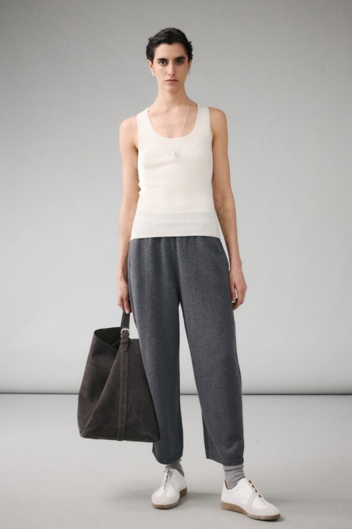 100% Fine Wool Ribbed Tank Top