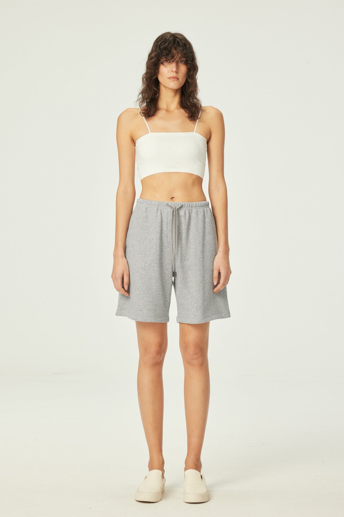 Cotton-blend Drawstring Jogger Shorts