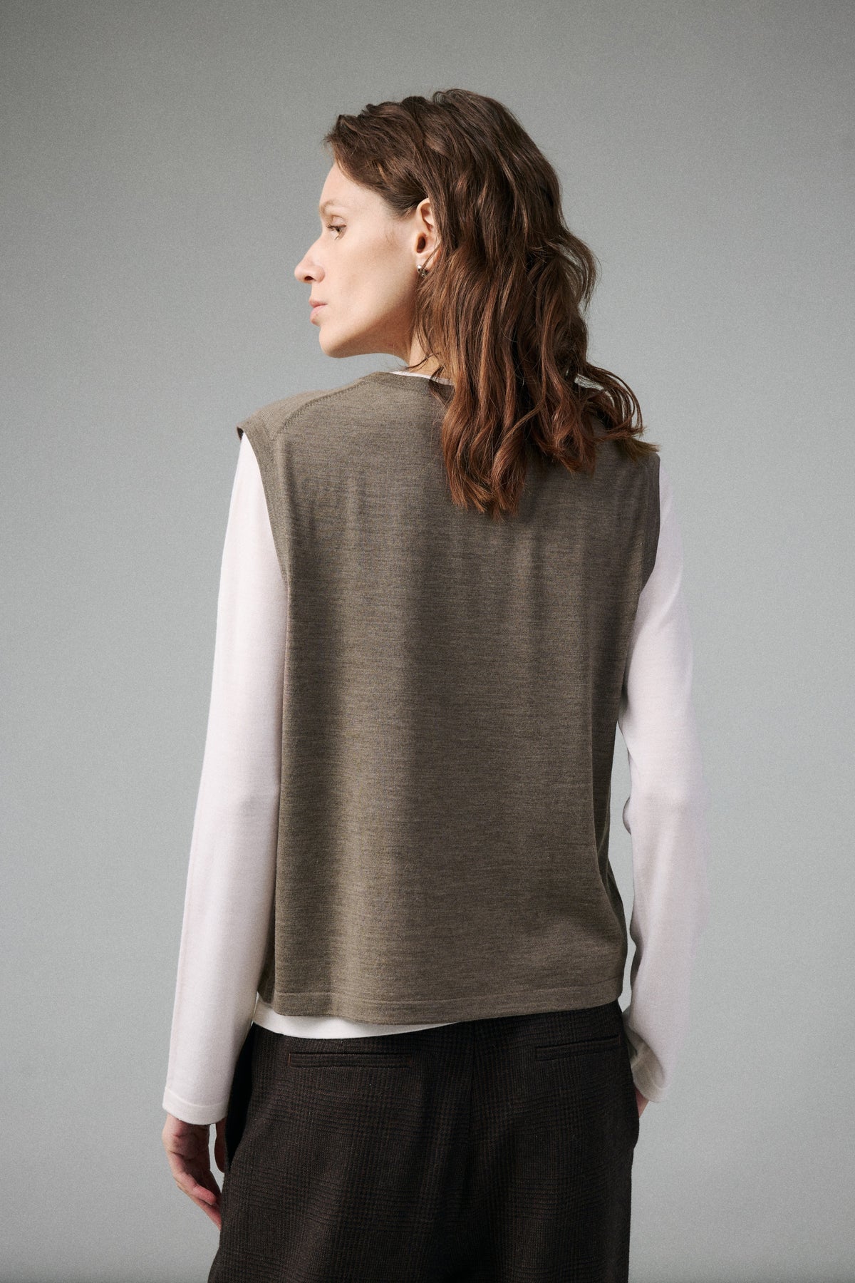 Fine Merino Wool Lightweight Knit Vest