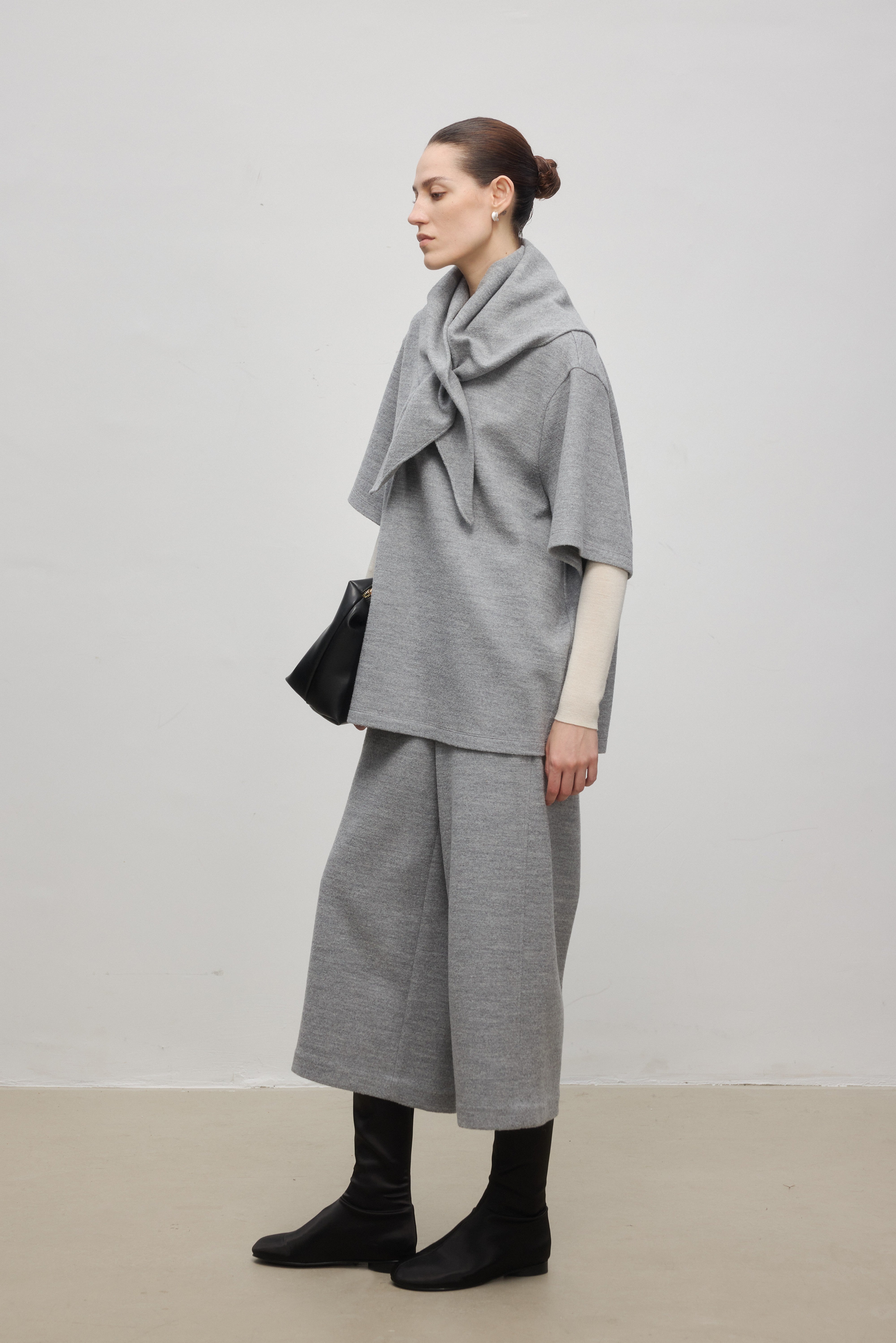 Wool-Blend Triangle Scarf