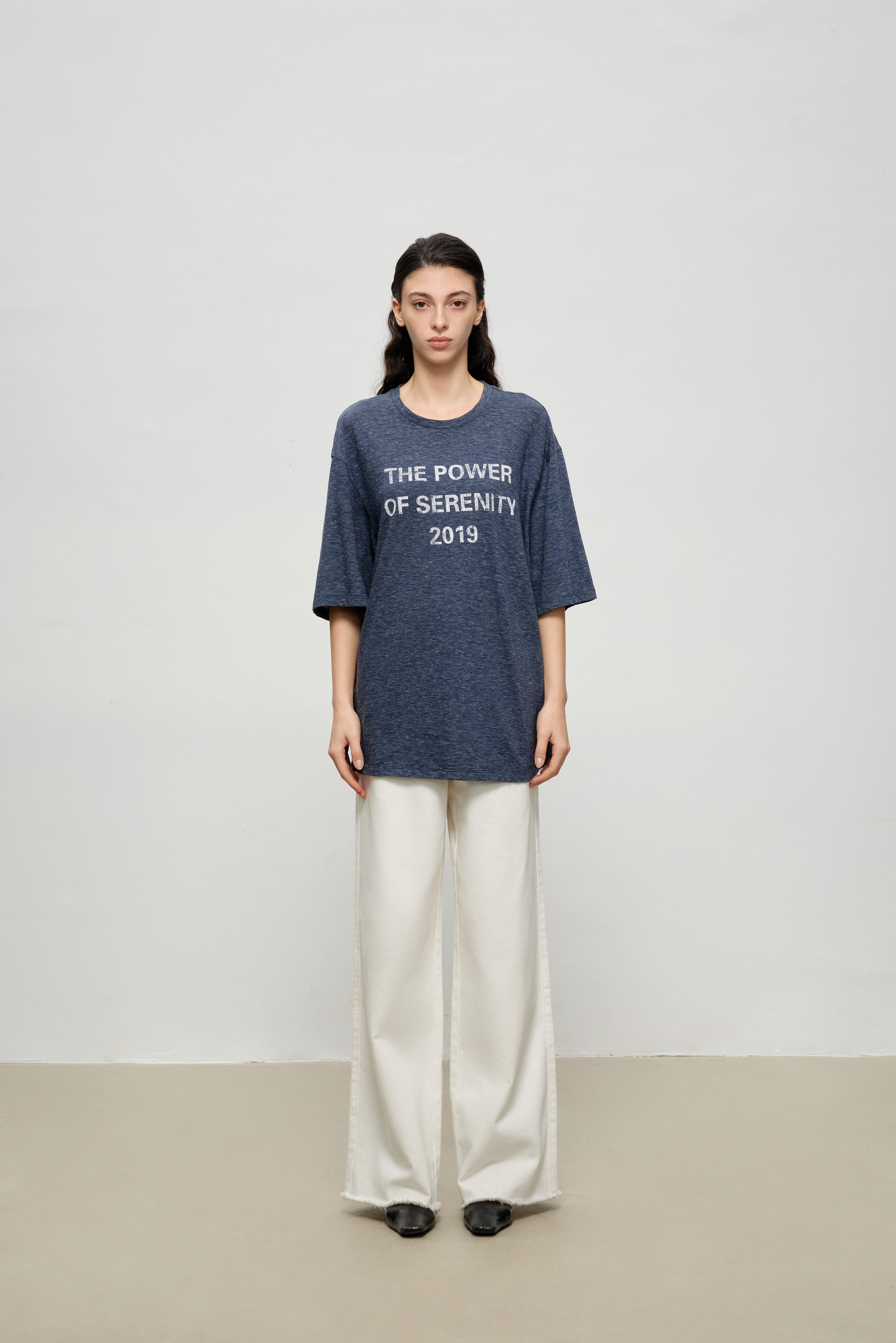 Printed Cotton-Lyocell Half Sleeve Tee