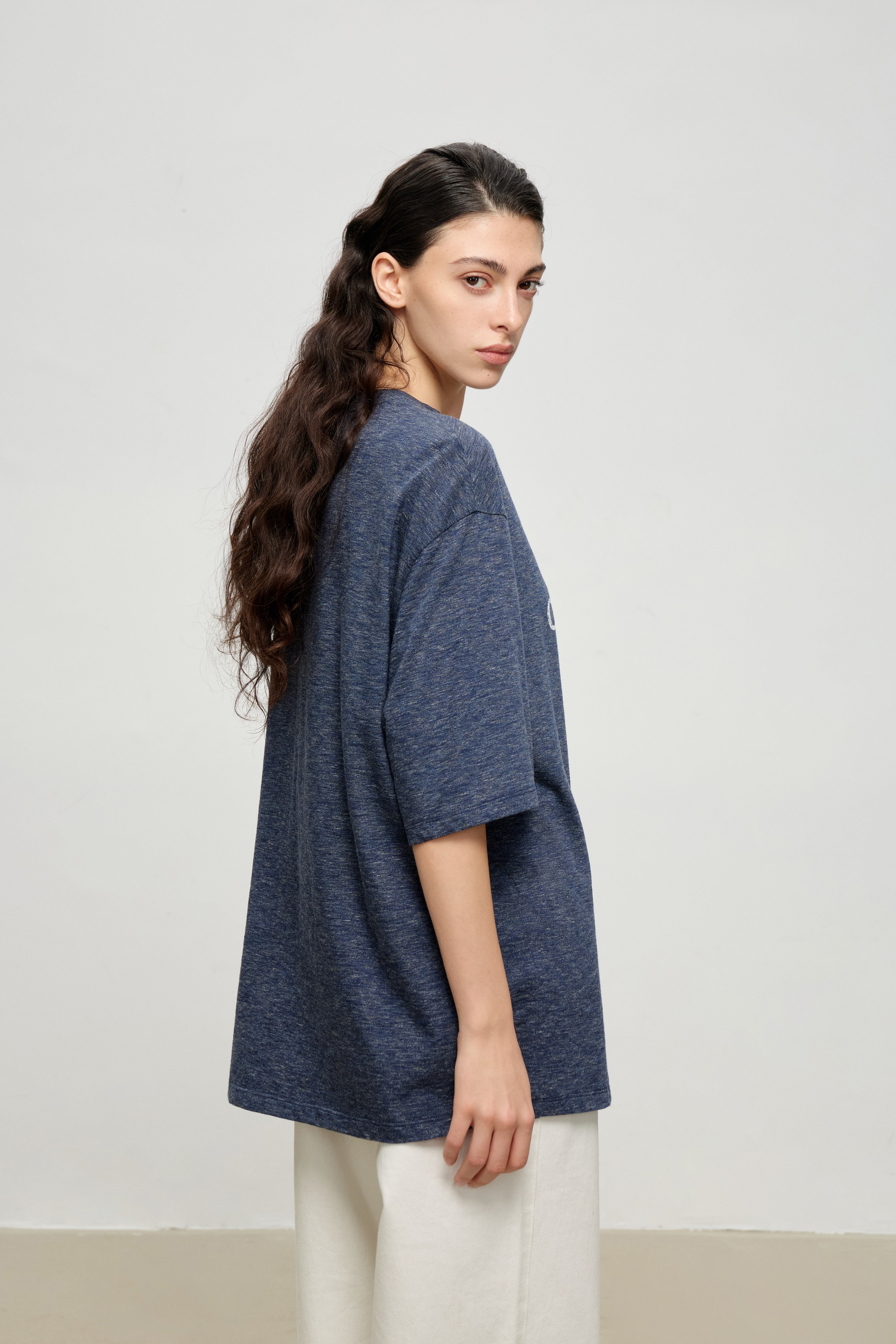 Printed Cotton-Lyocell Half Sleeve Tee