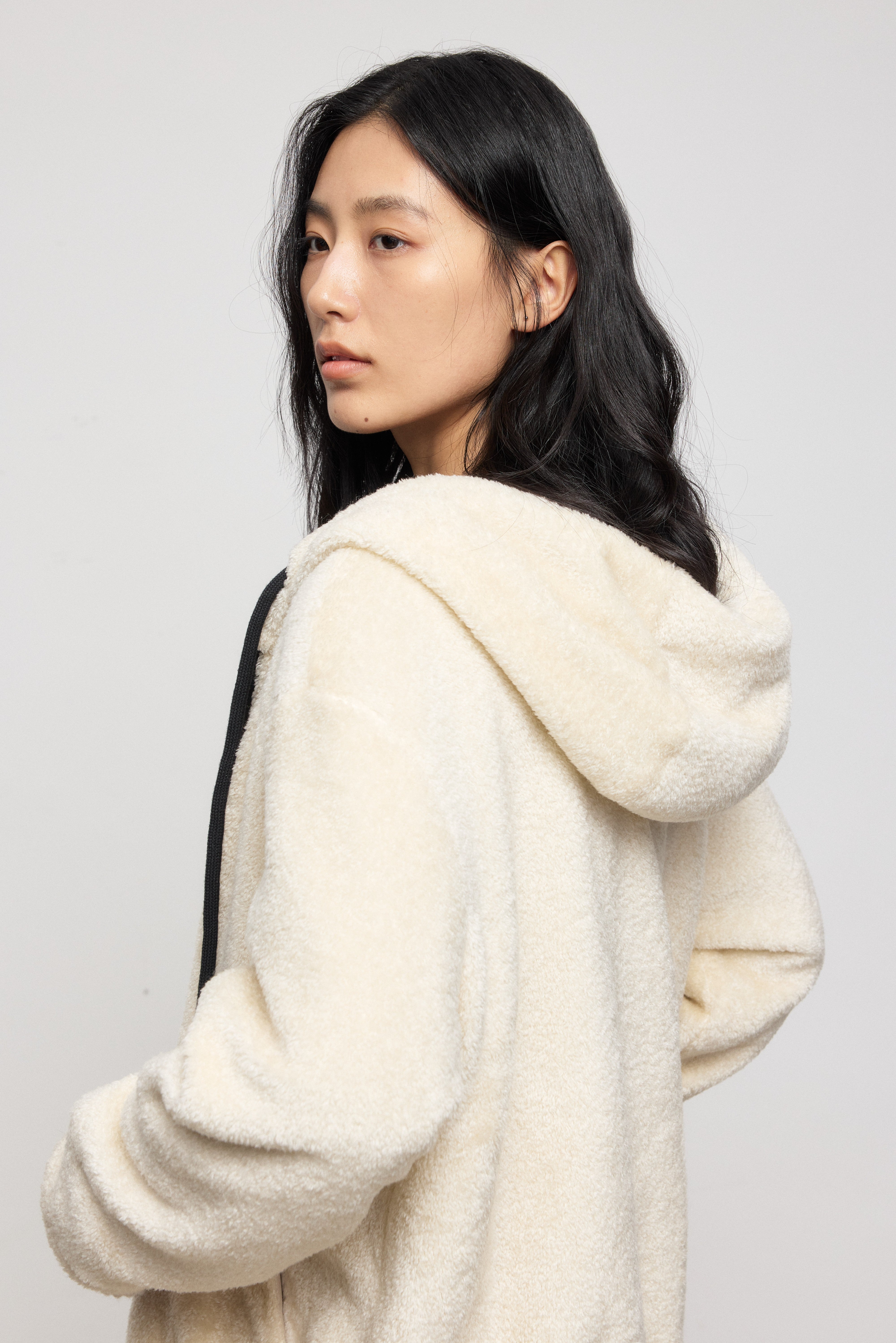 Reversible Double-Face Teddy Hooded Jacket
