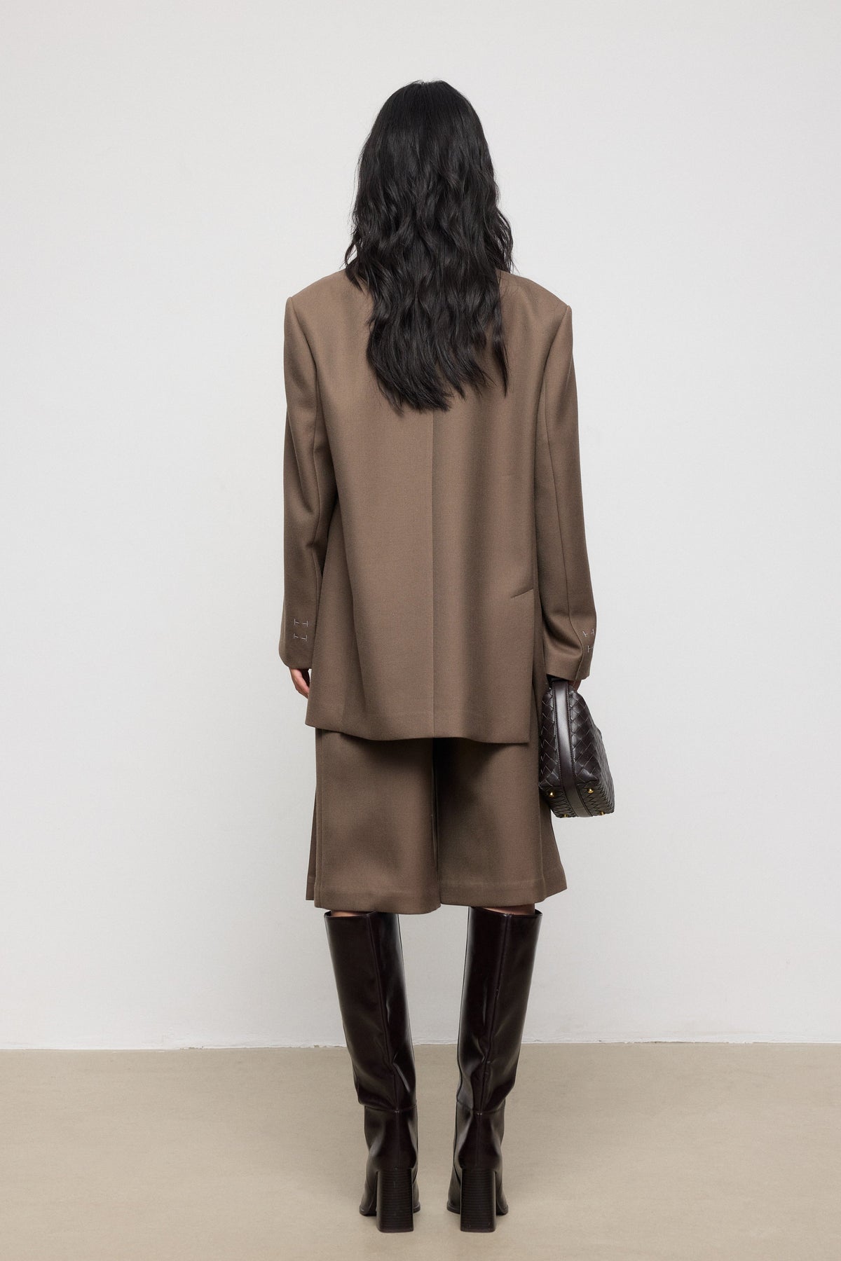 Wool-Blend Relaxed Tailored Blazer