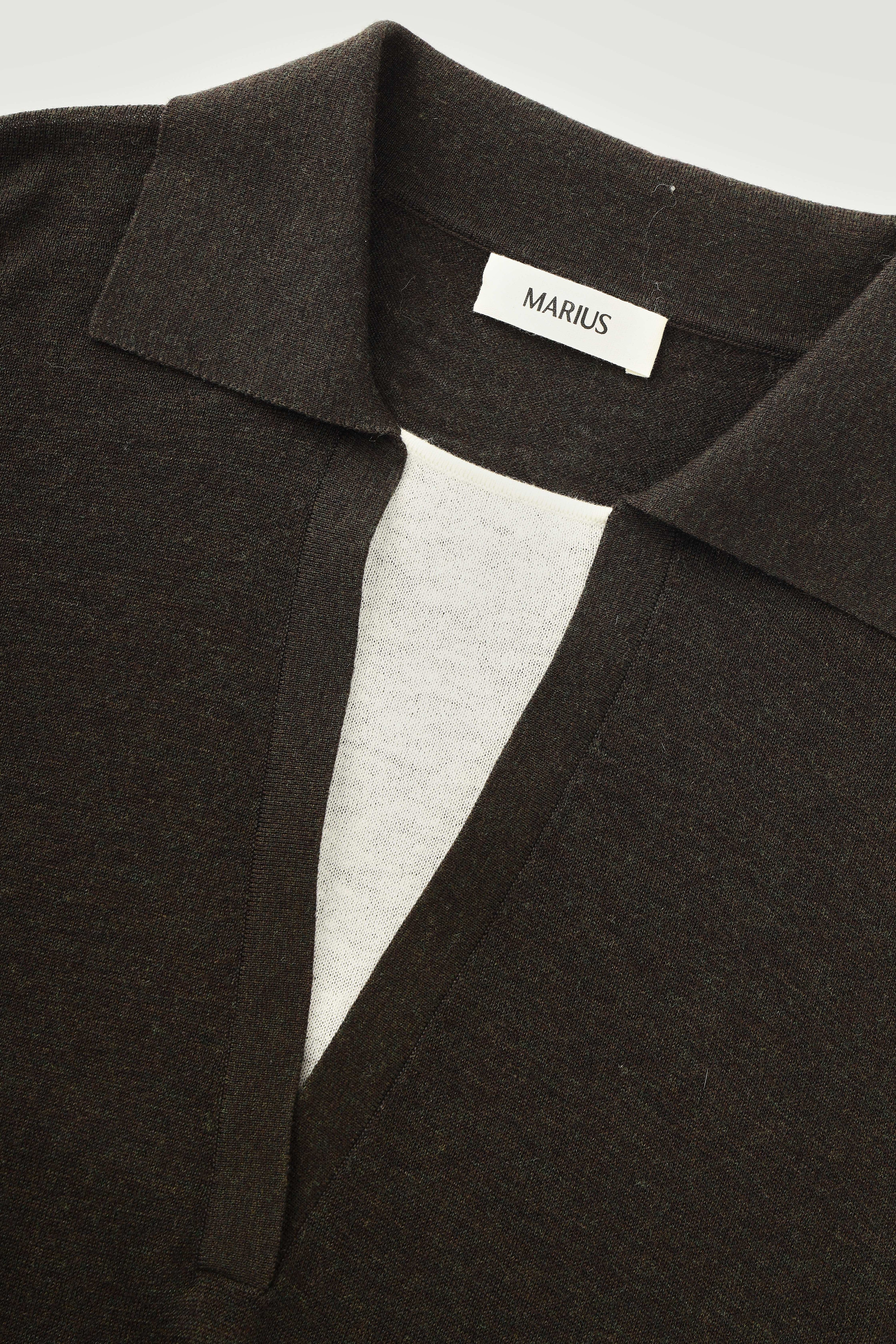 Wool-Silk Blend Layered-Look Knit Top