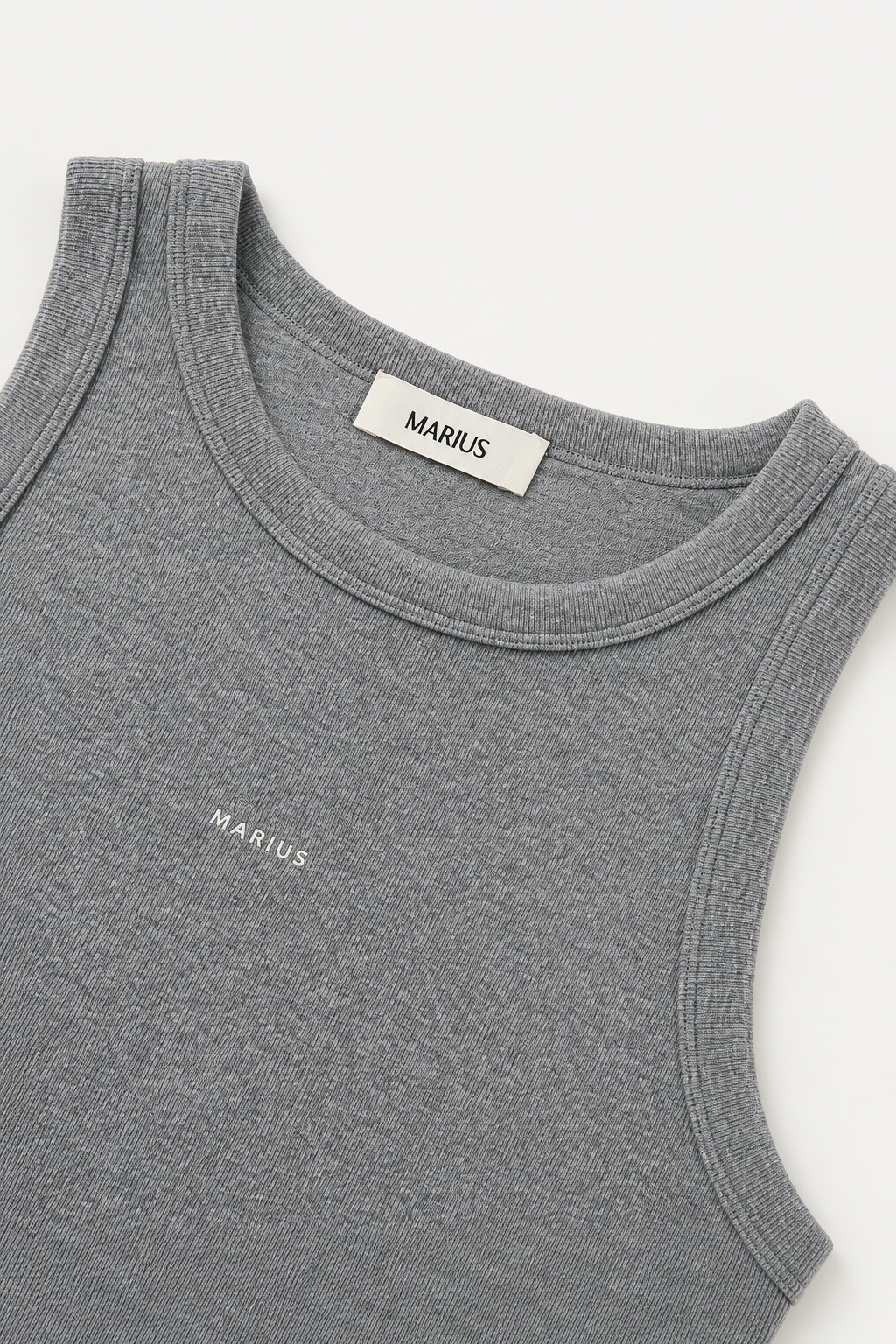 Cotton Blend Minimal Rib Tank
