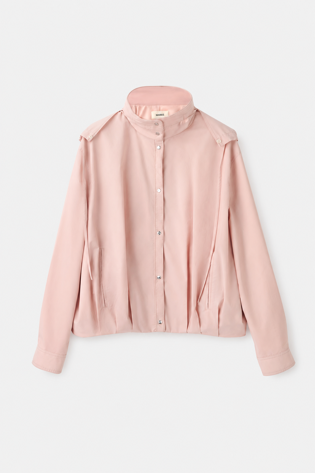 Stand-Collar Blouson Jacket