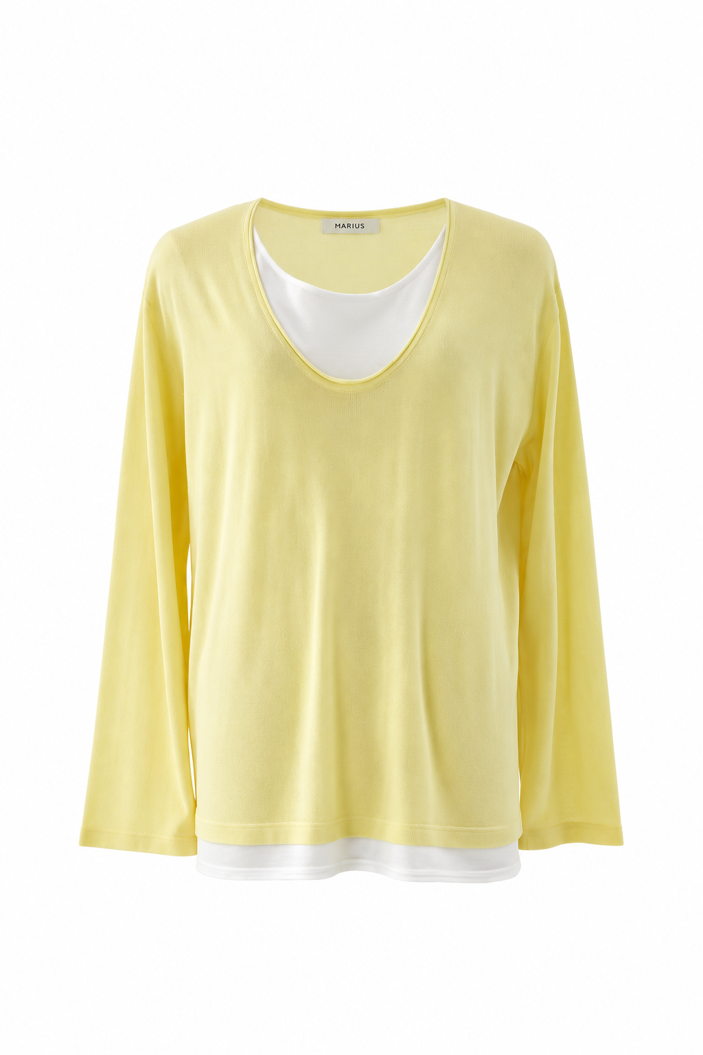 Cotton-Silk Blend Layered Knit Top