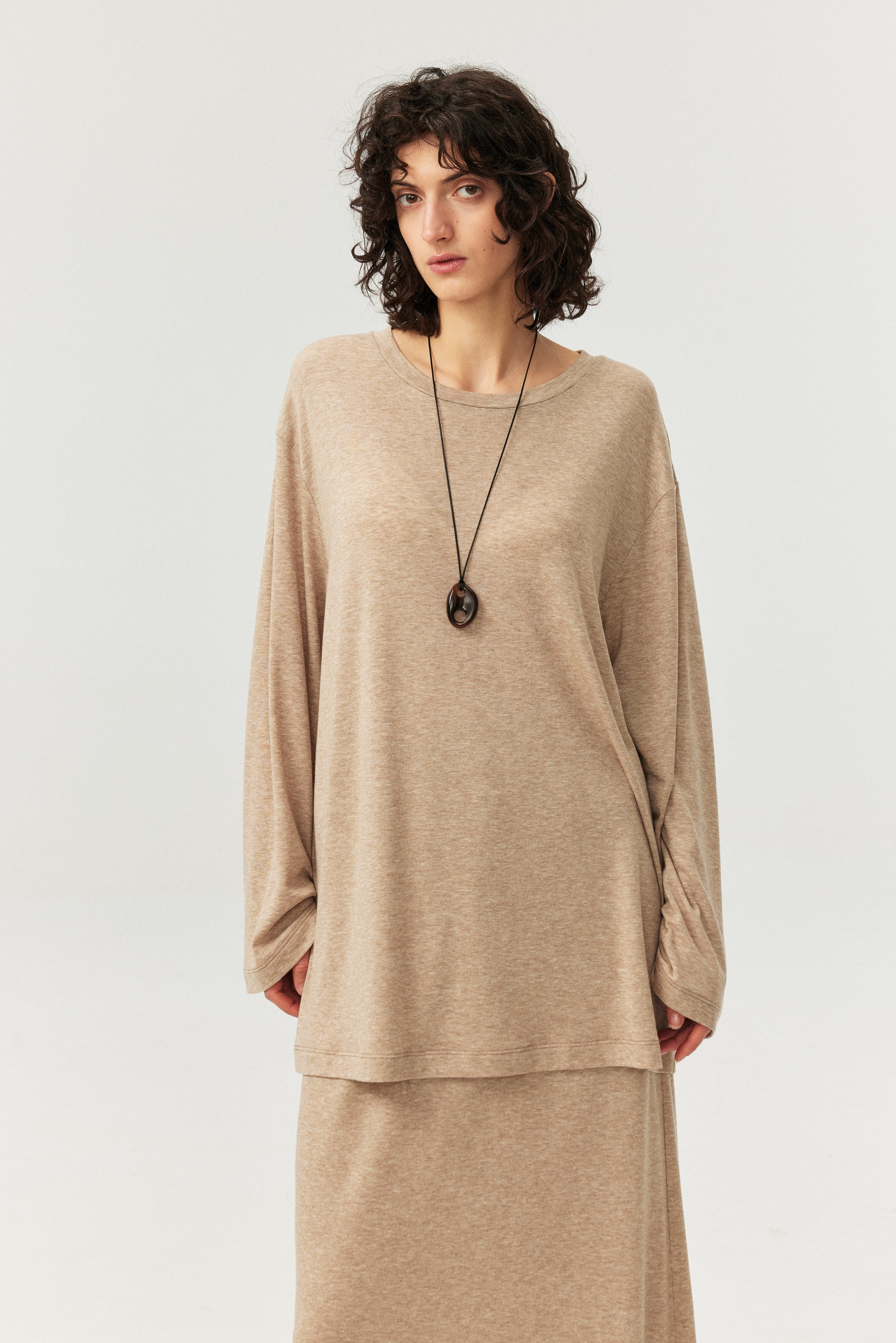 Soft Touch Lyocell Wool Long Sleeve Tee