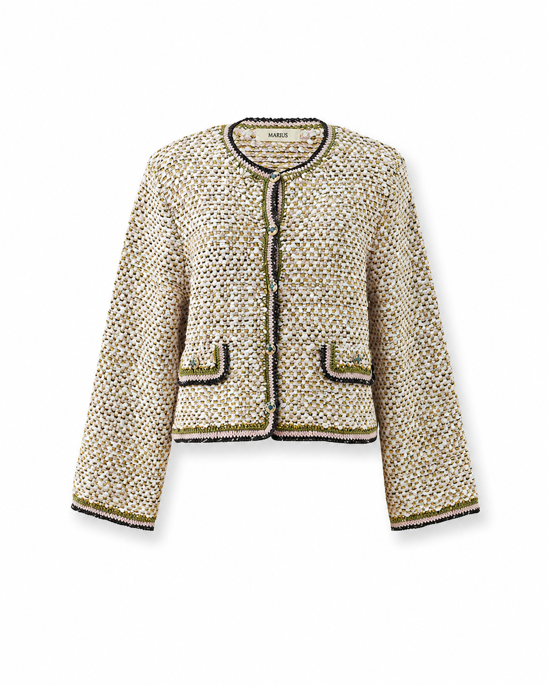 Multi-Tone Bouclé Knit Jacket