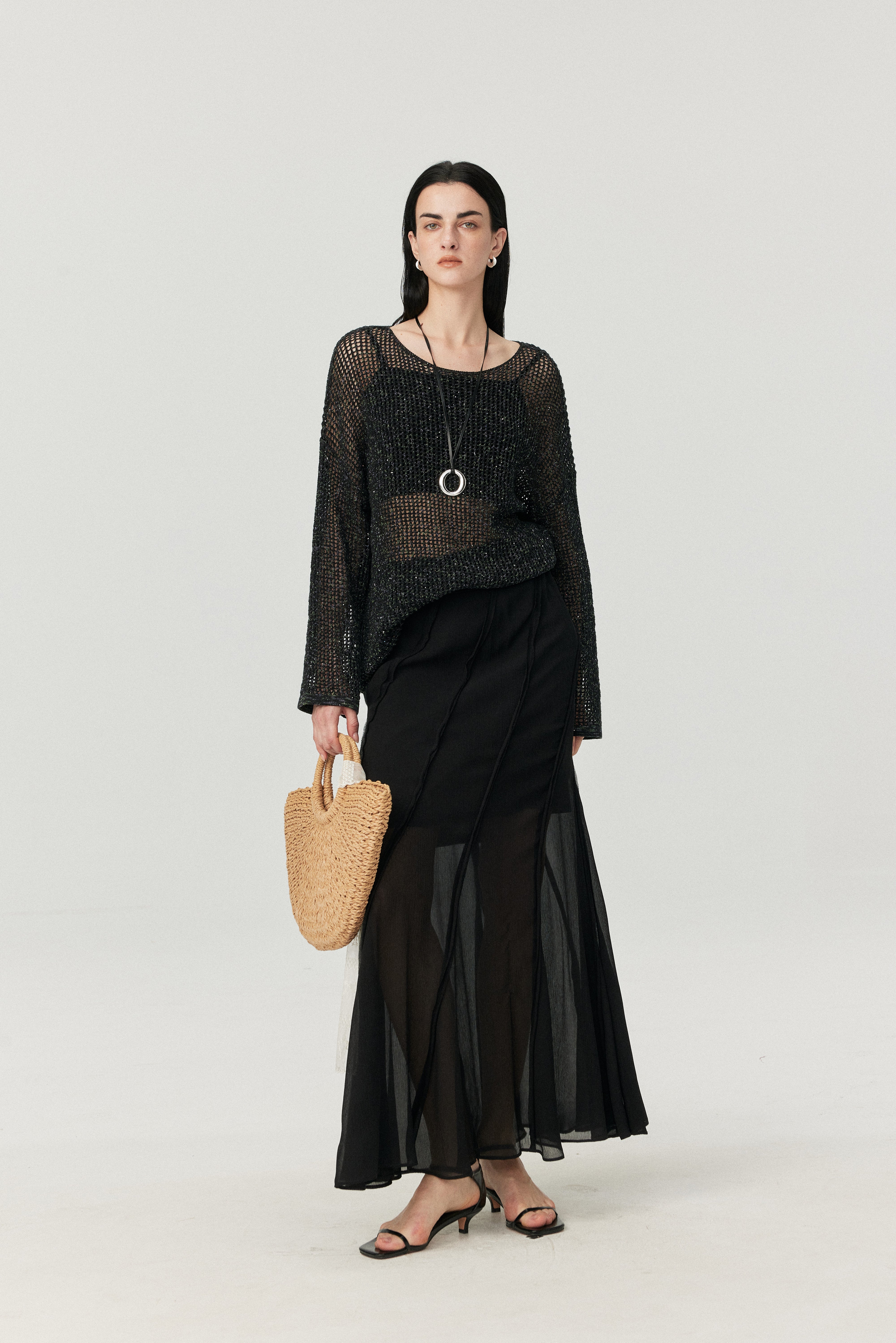 Summer Breeze Crochet Mesh Knit Top