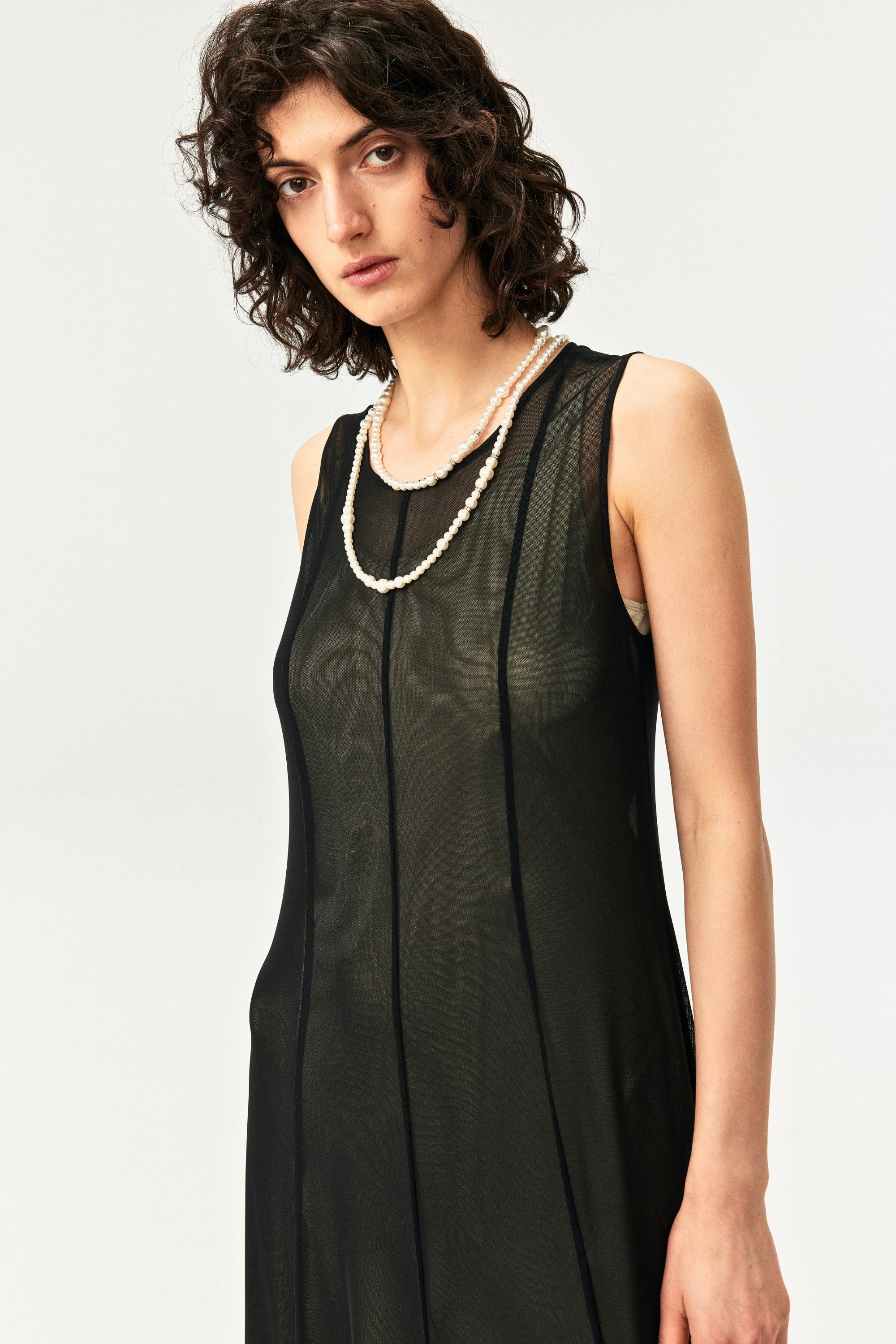 Starlight Mesh Embellished Maxi Dress