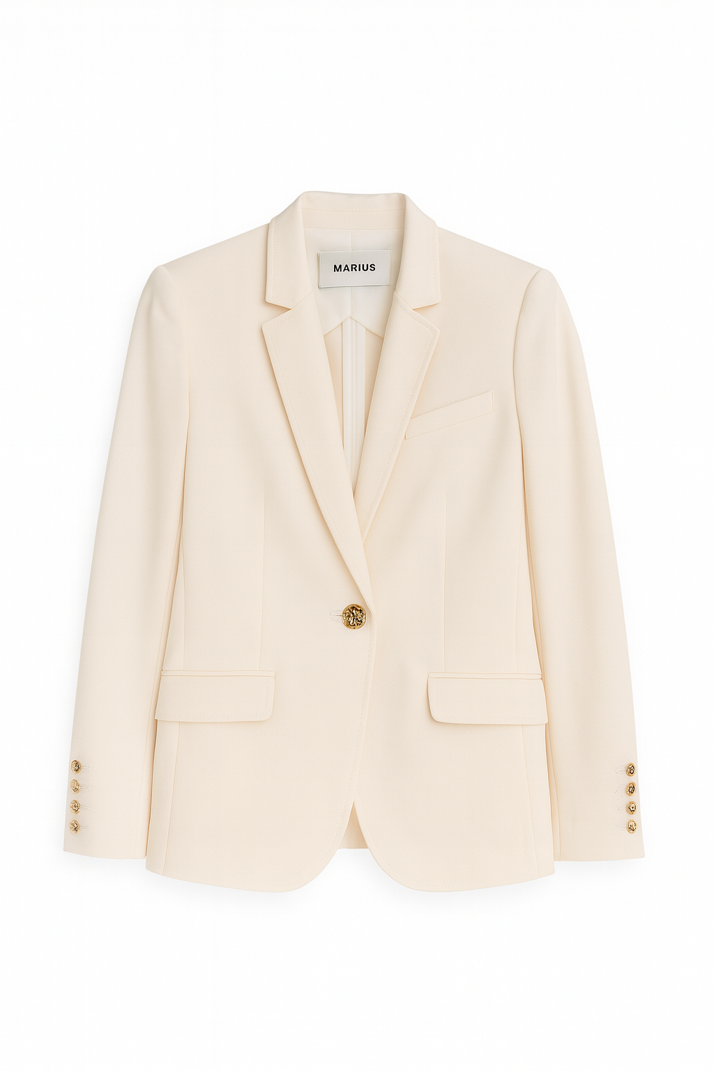 One-Button Tailored Silk-Blend Blazer