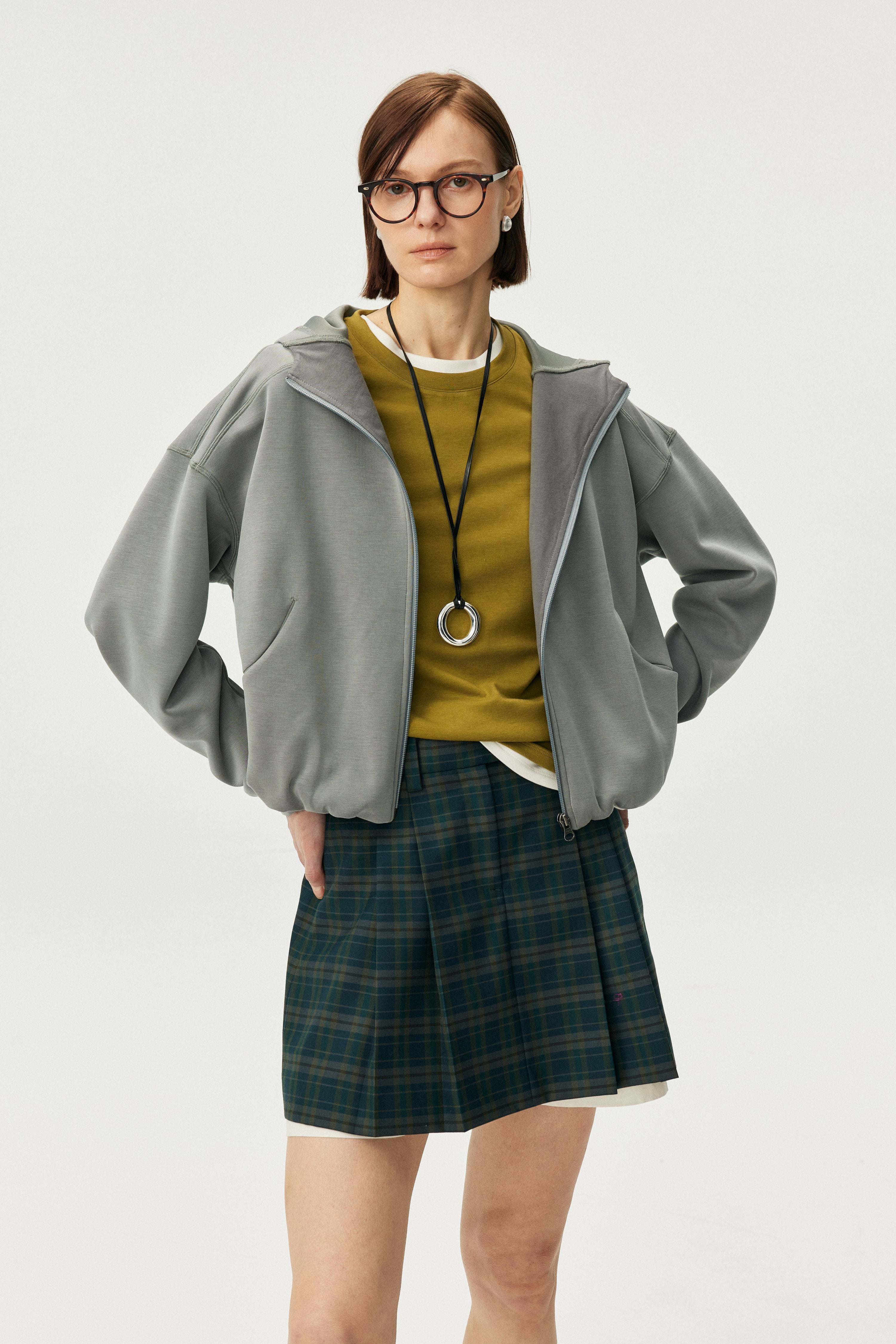 Air-Layer Fluid Raglan Zip Hoodie