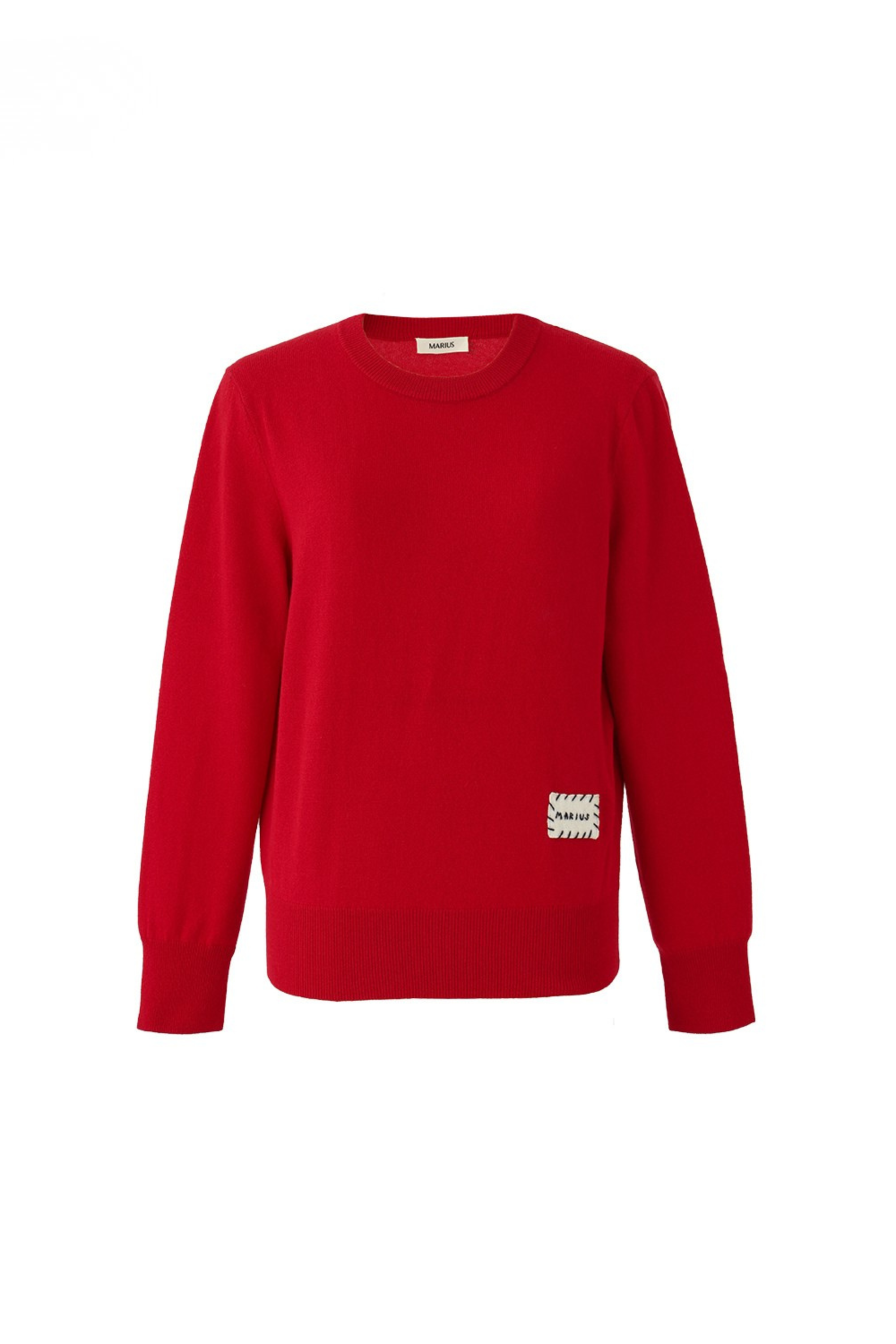 Wool-Cashmere Blend Crewneck Knit Sweater