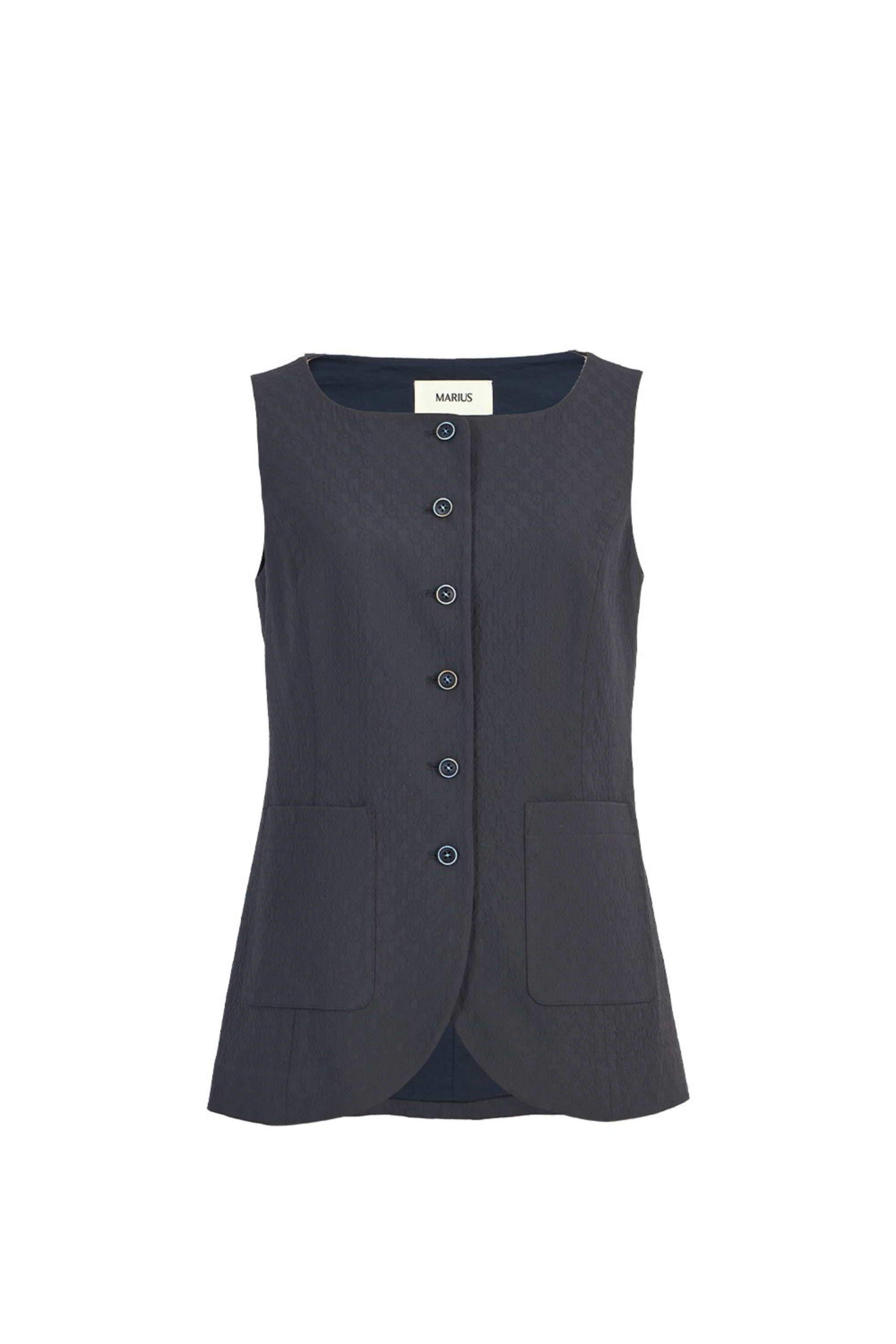 Classic Six-Button Tailored Wool-Blend Vest