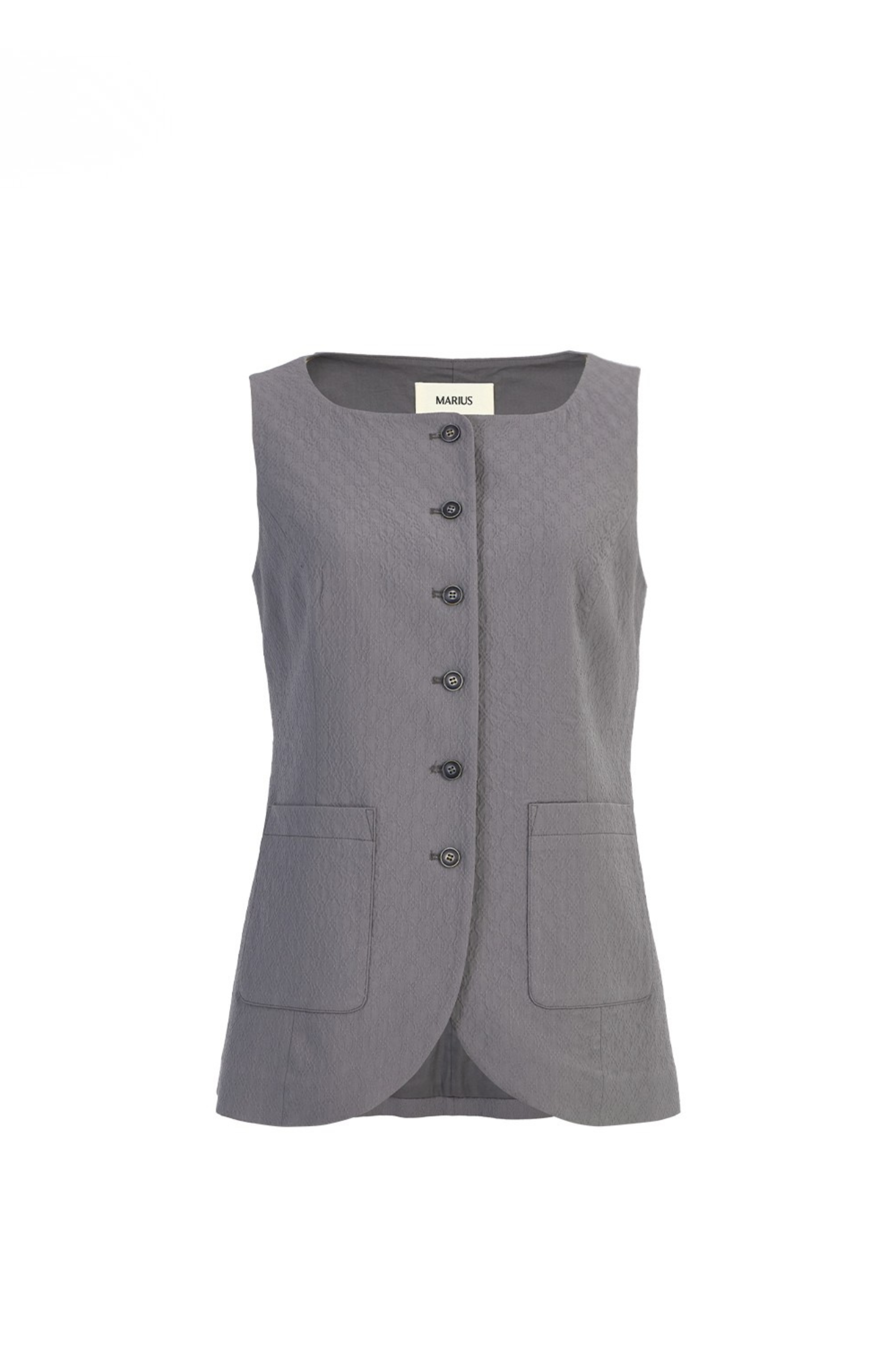 Classic Six-Button Tailored Wool-Blend Vest