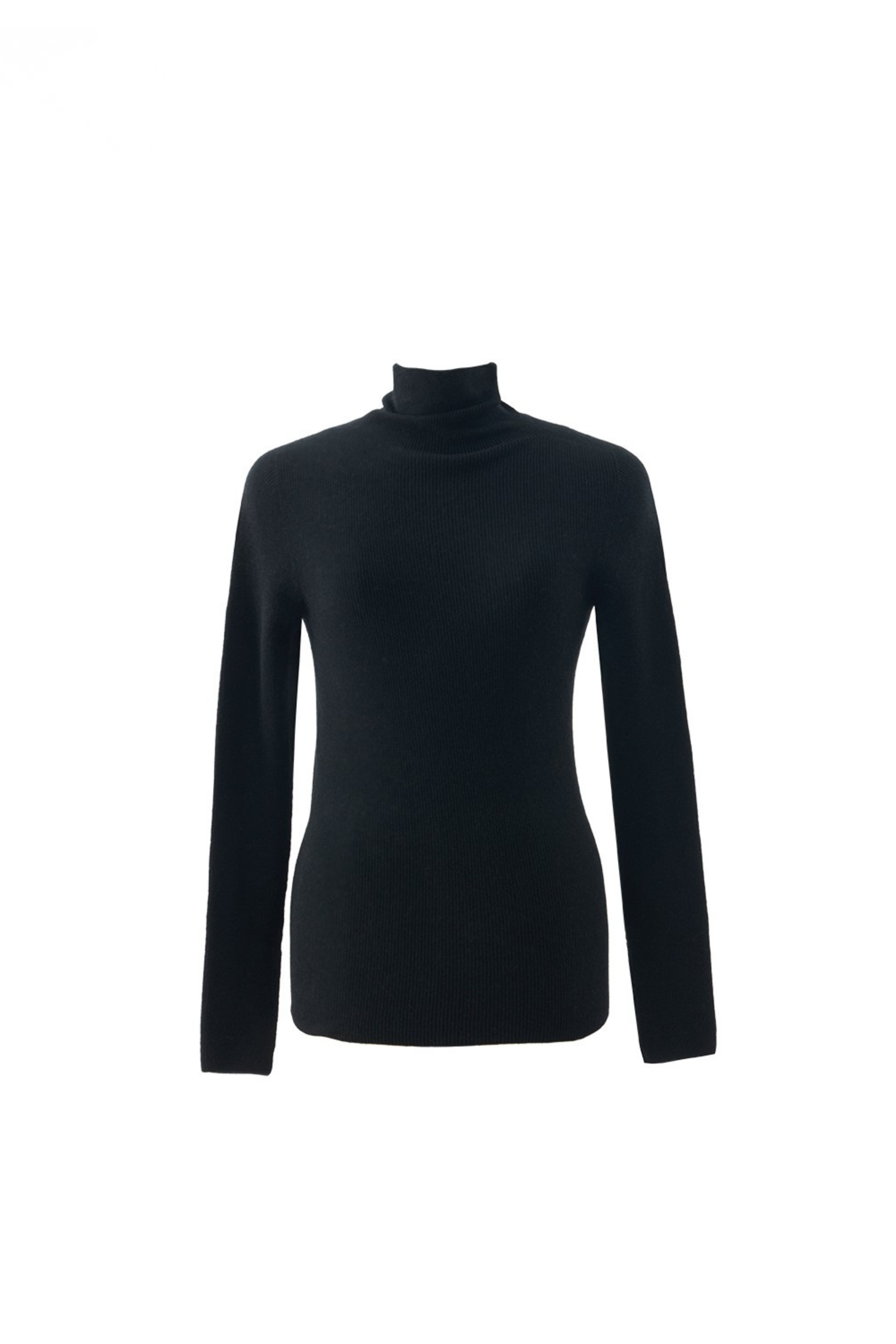 Lightweight Merino Wool & Cashmere Turtleneck Base Layer Knit Top