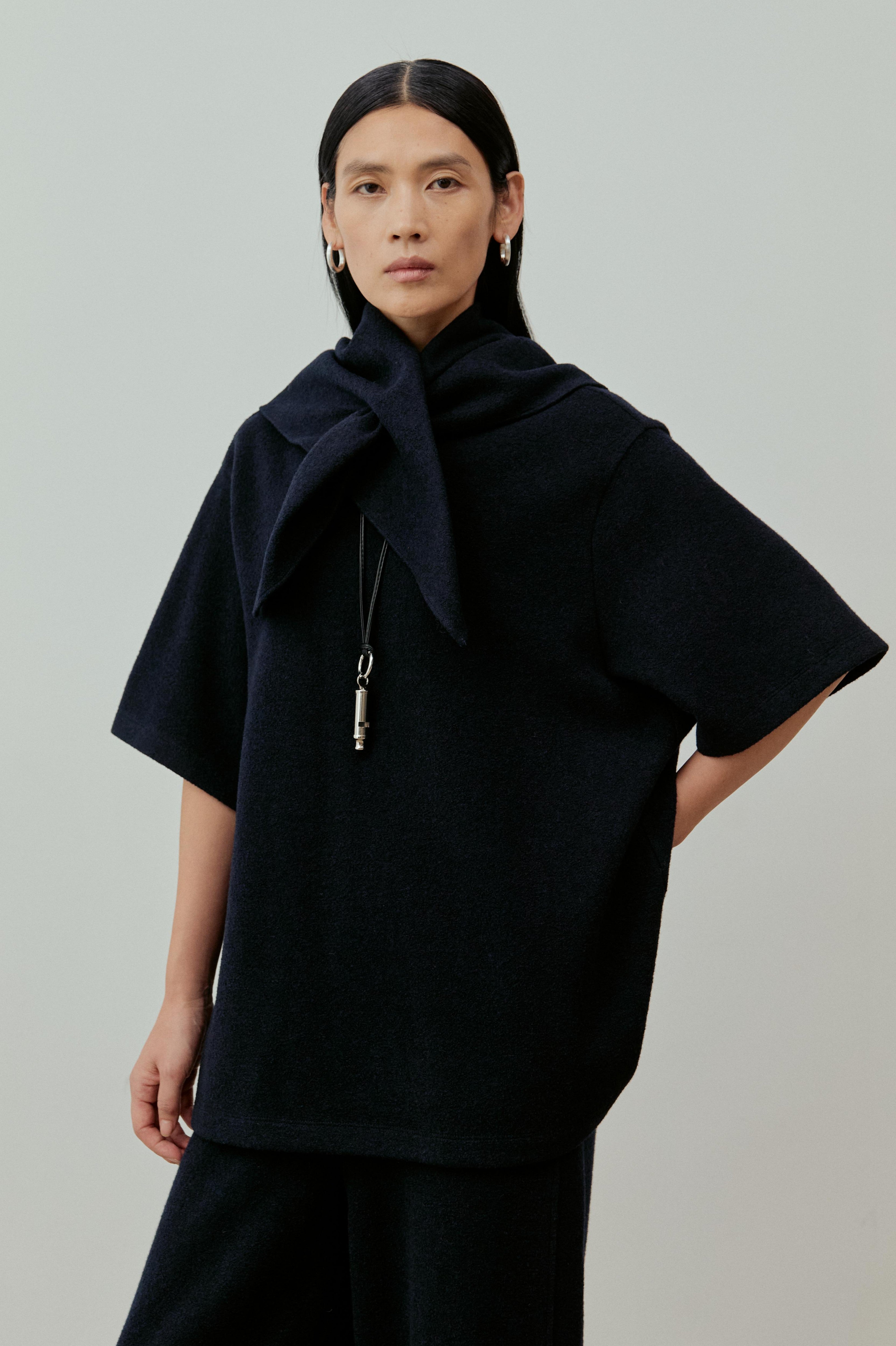 Wool-Blend Triangle Scarf