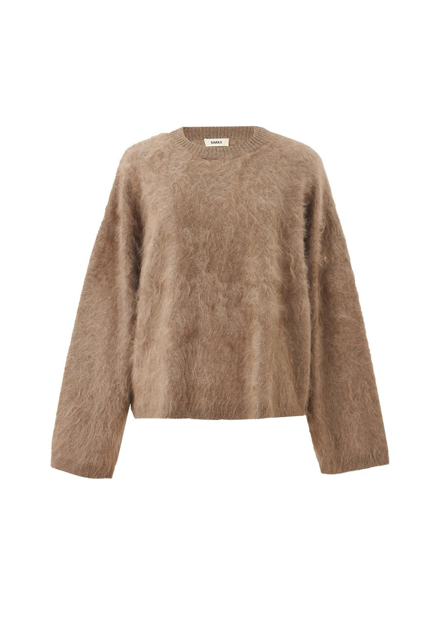Marius Women's Brushed Crewneck Loose-fitting Cashmere Pullover