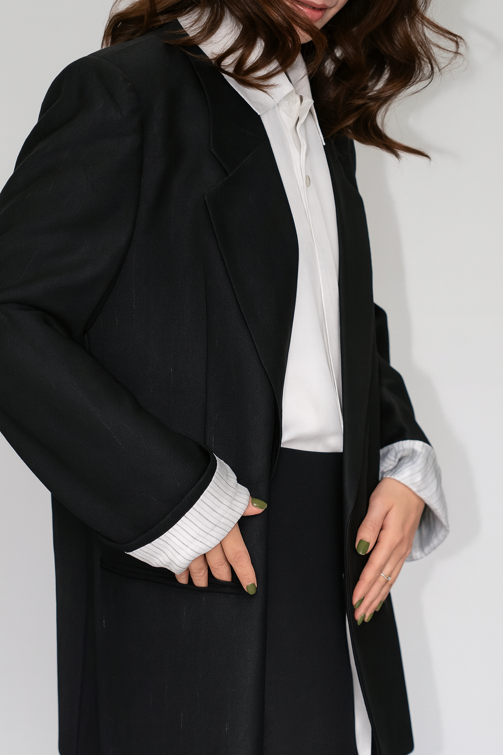 Relaxed Fit Wool & Mohair Blazer with Silk Lining