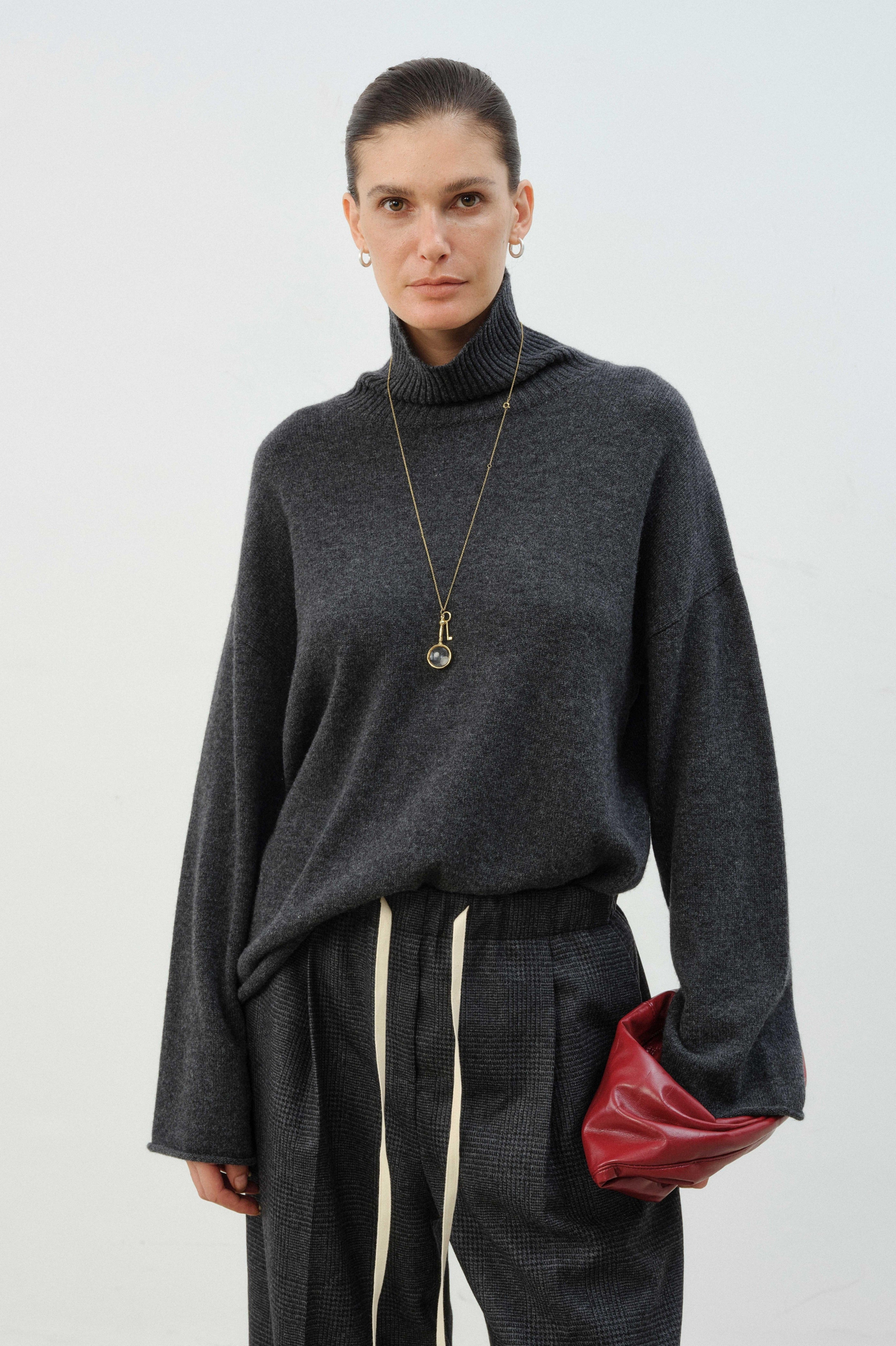 Plush Wool-Cashmere Turtleneck Sweater