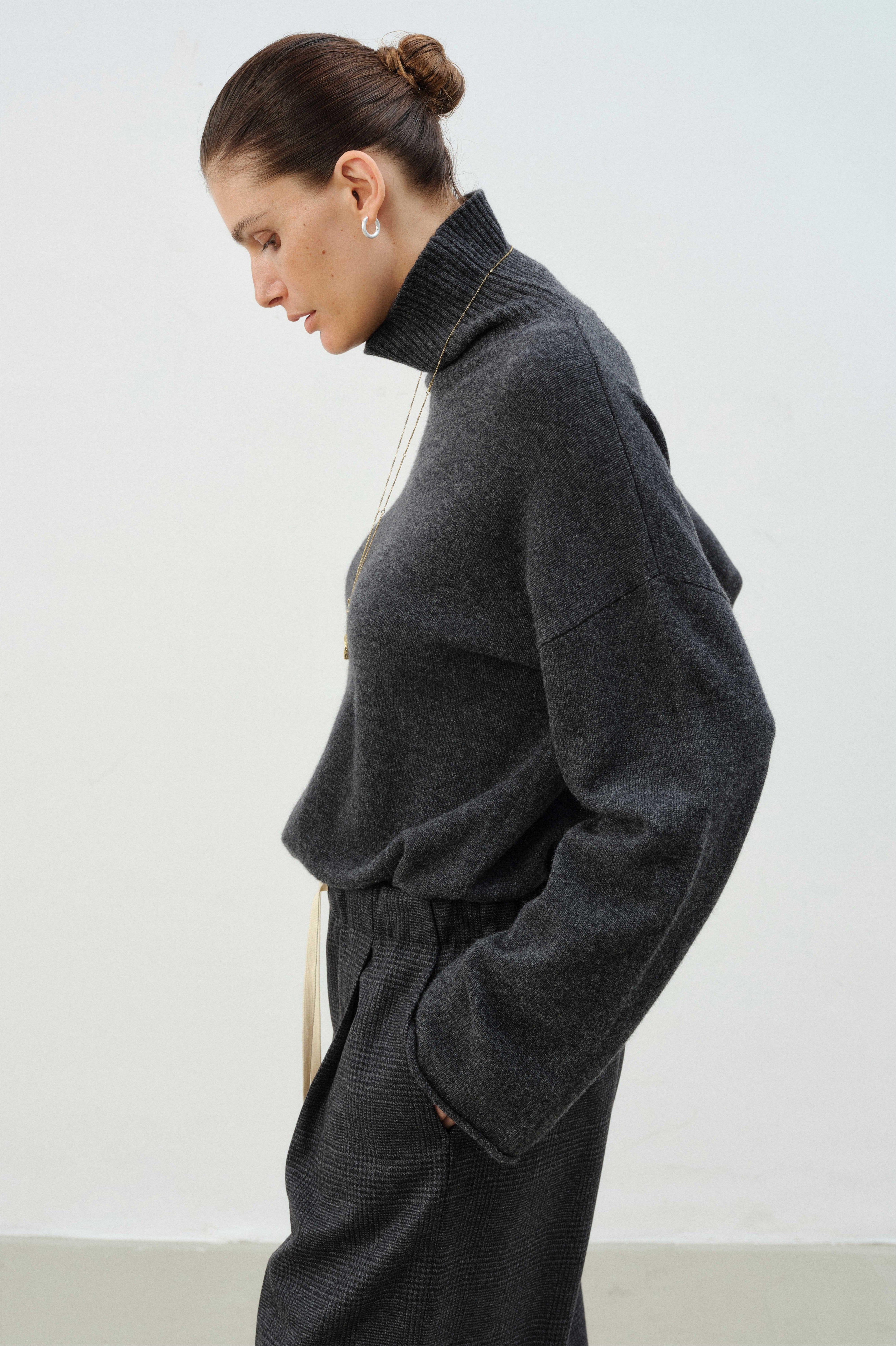 Plush Wool-Cashmere Turtleneck Sweater