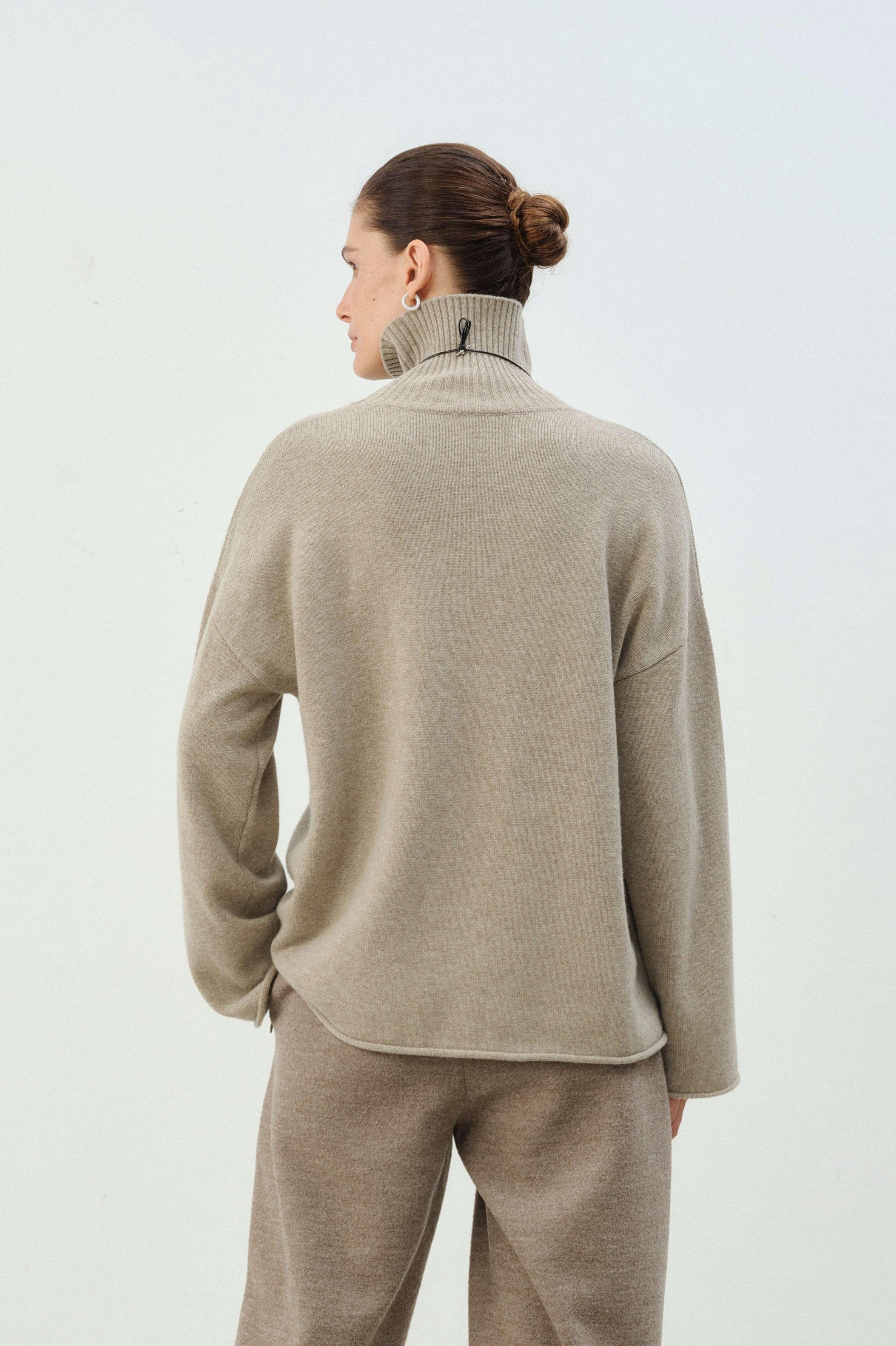 Plush Wool-Cashmere Turtleneck Sweater