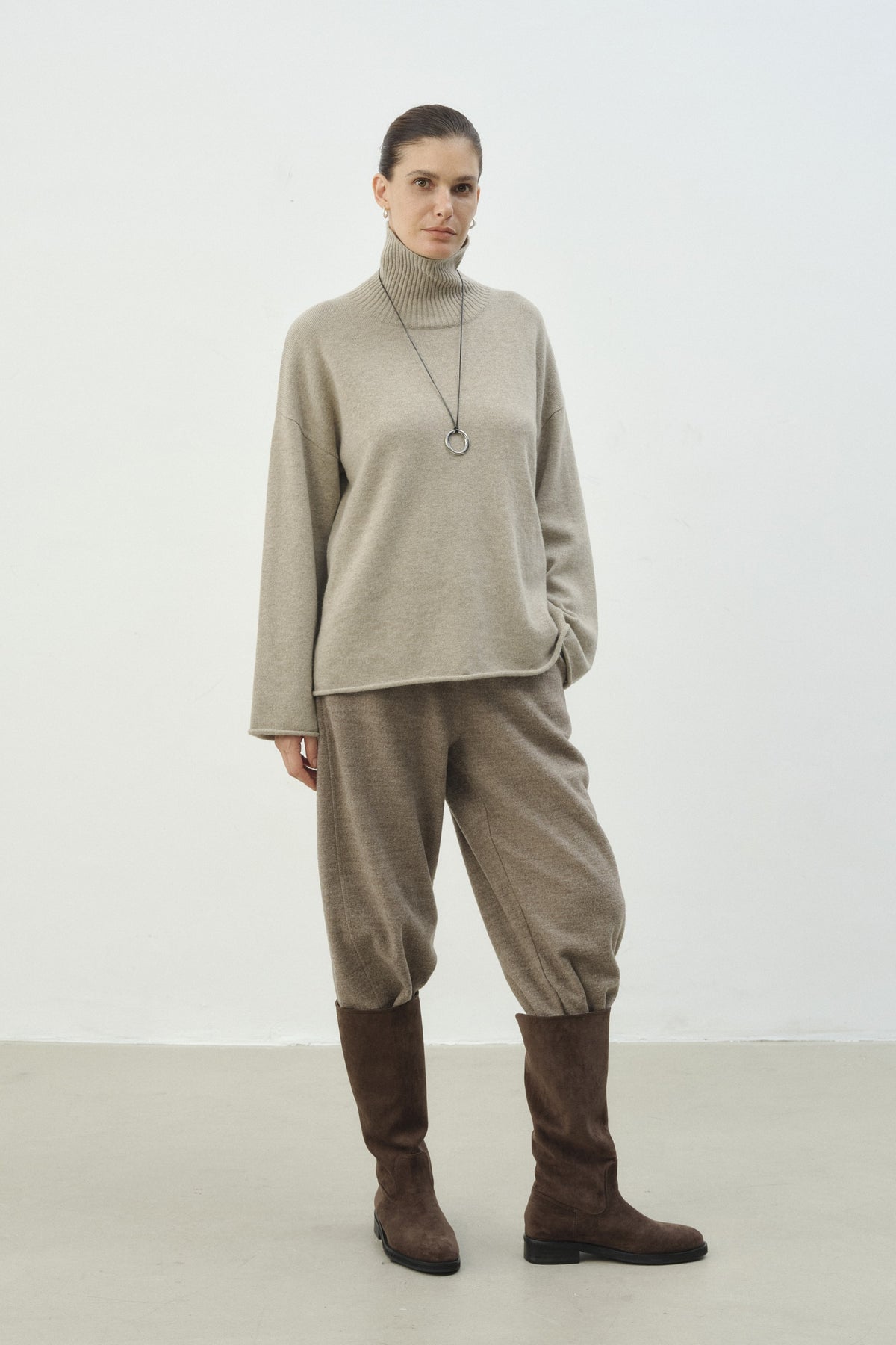 Plush Wool-Cashmere Turtleneck Sweater
