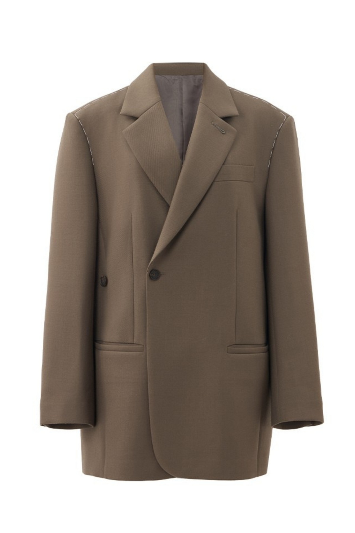 Wool-Blend Relaxed Tailored Blazer