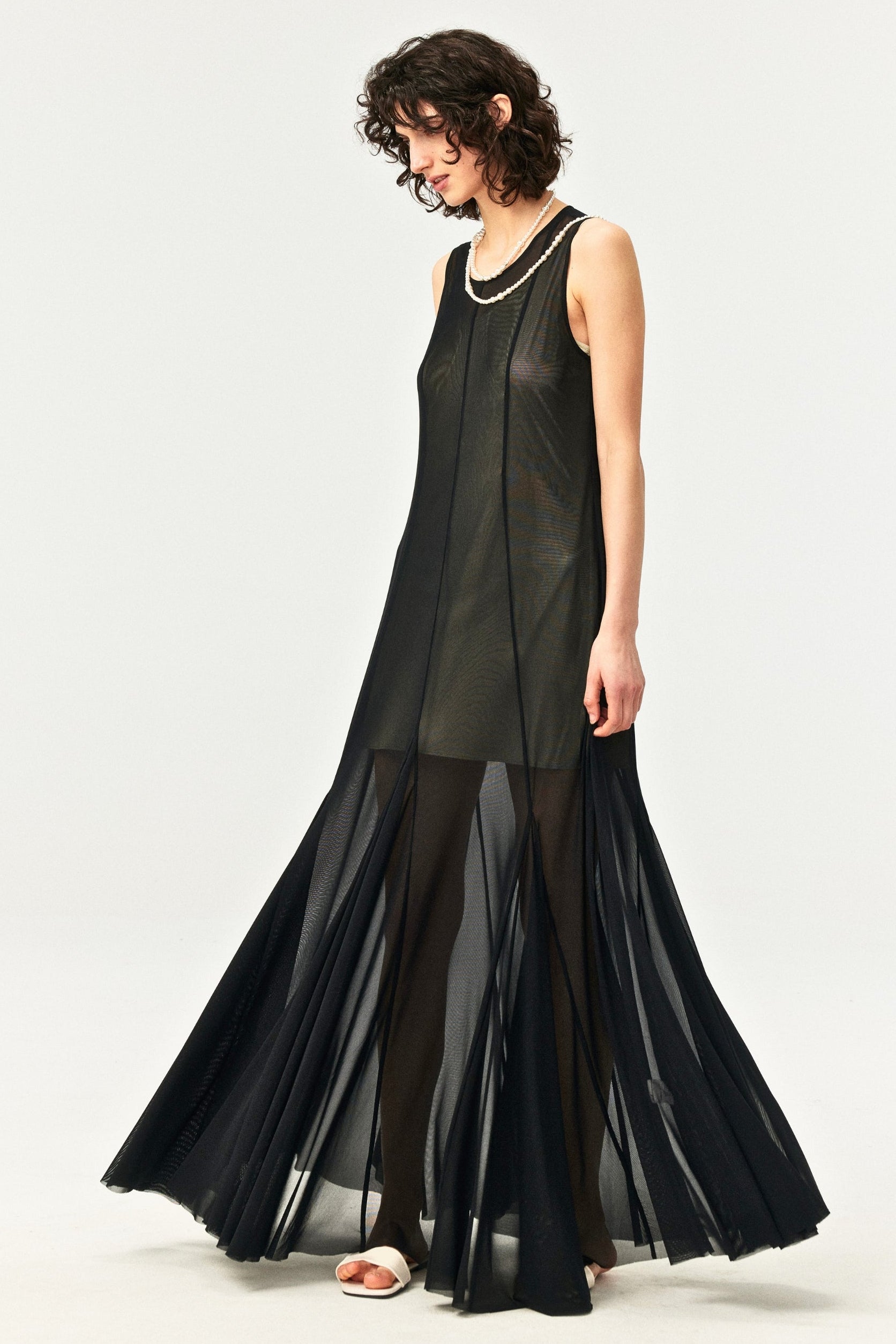Starlight Mesh Embellished Maxi Dress