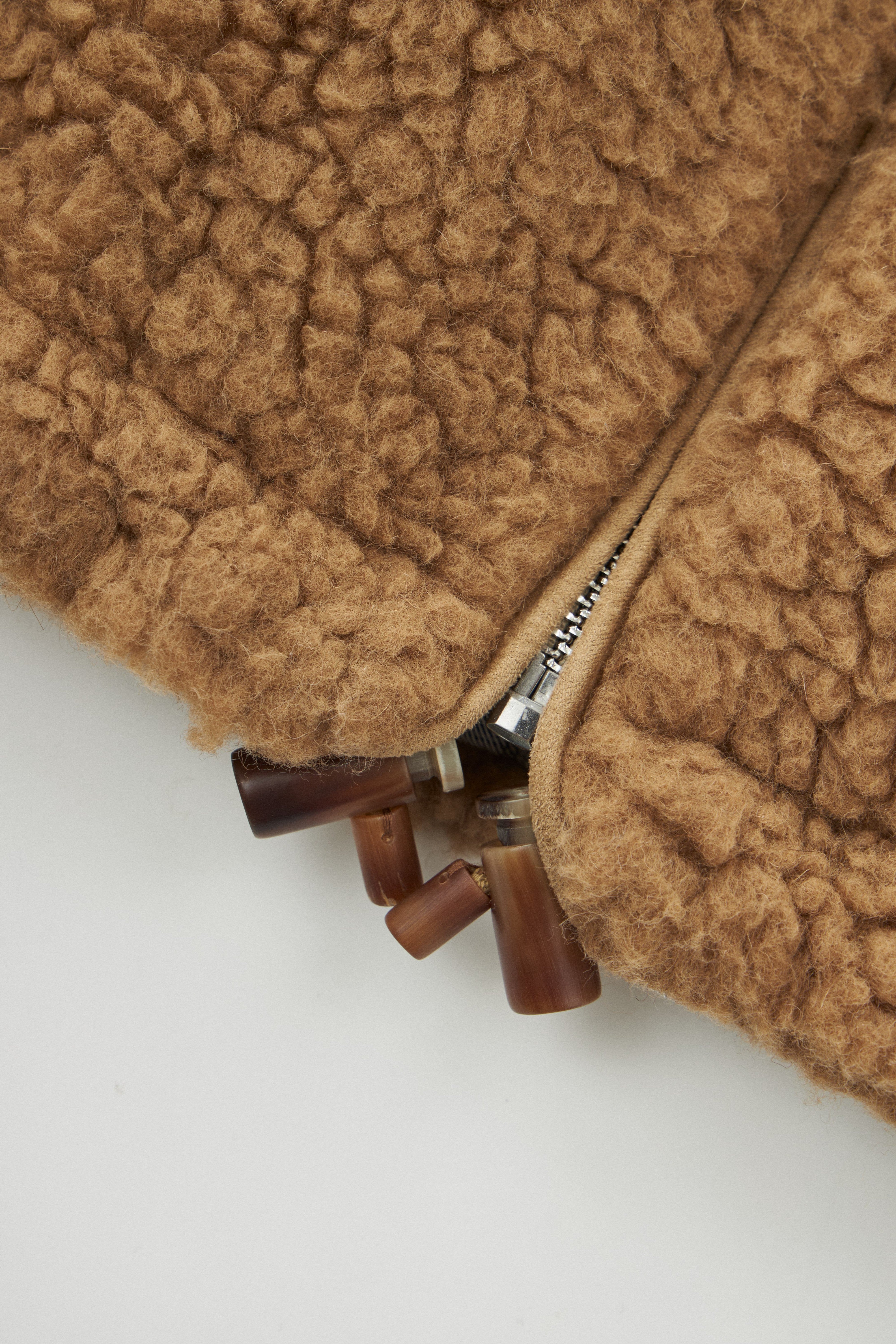 Wool-Camel Blend Teddy Relaxed Jacket