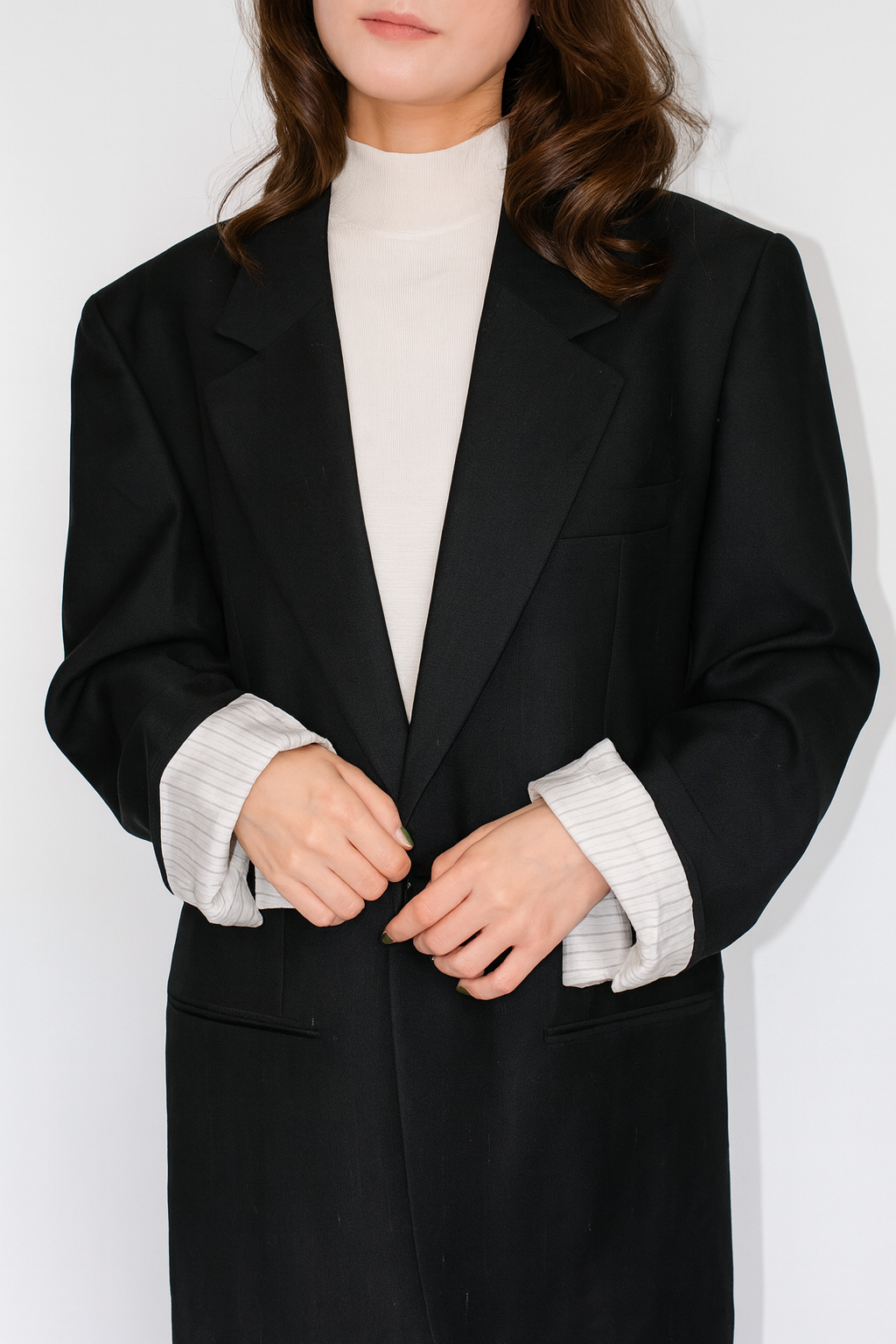 Relaxed Fit Wool & Mohair Blazer with Silk Lining