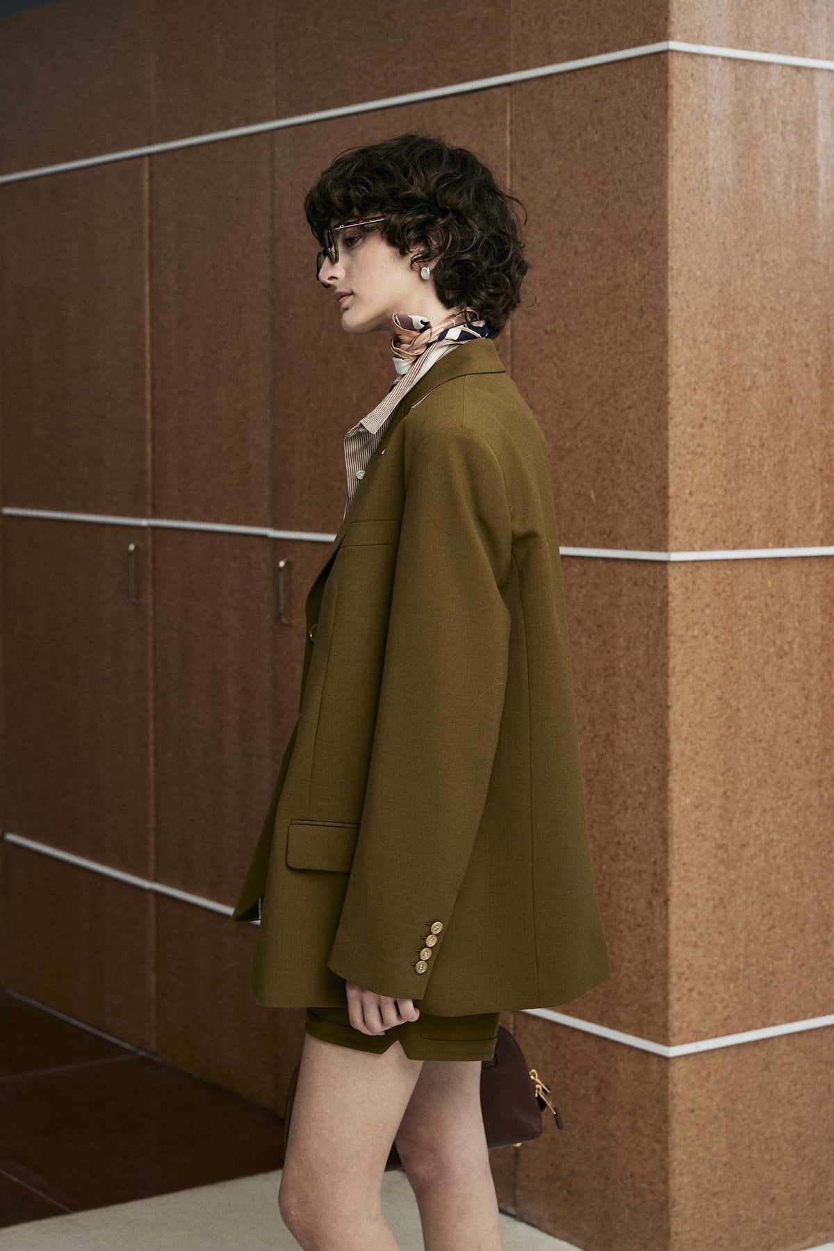 Relaxed Structured-Shoulder Merino Wool Blazer