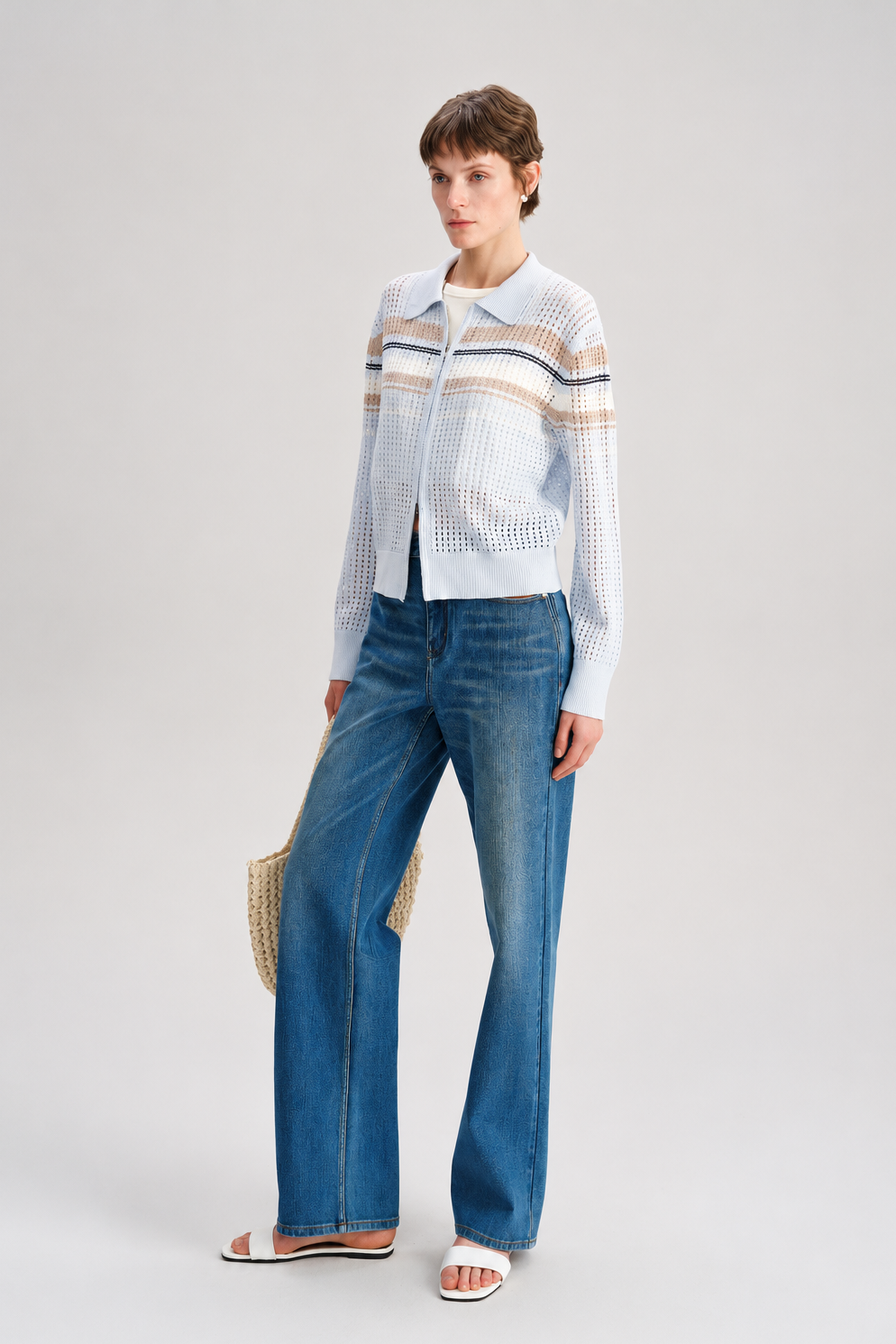 Vintage Washed Straight Leg Jeans
