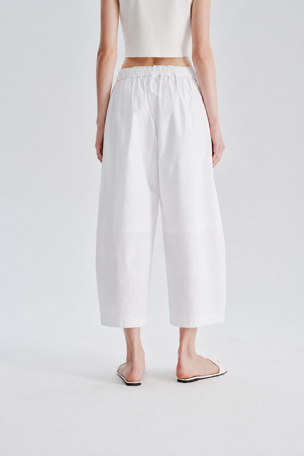 Architectural Cropped Wide-Leg Pants
