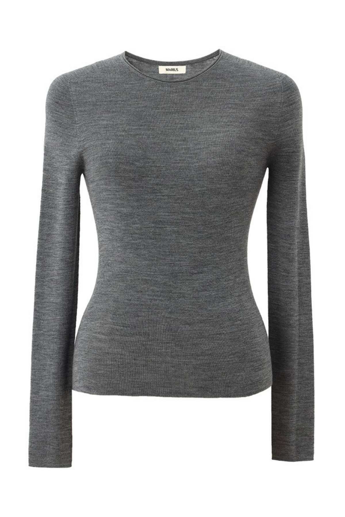 Fine Merino Wool Crewneck Knit Top