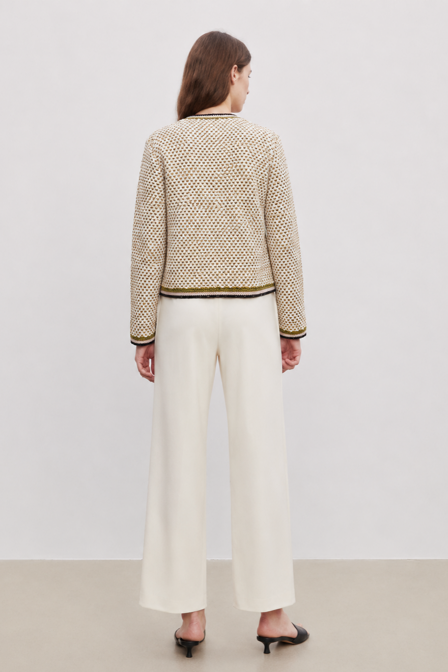 Multi-Tone Bouclé Knit Jacket