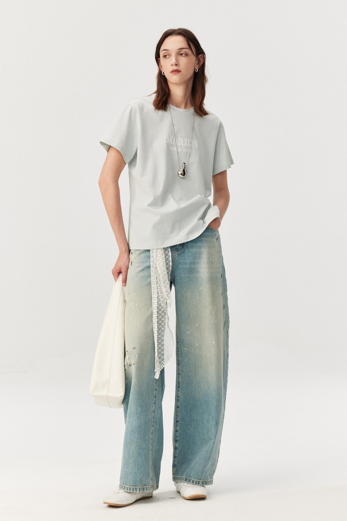Essential Logo Embroidered Cotton Tee