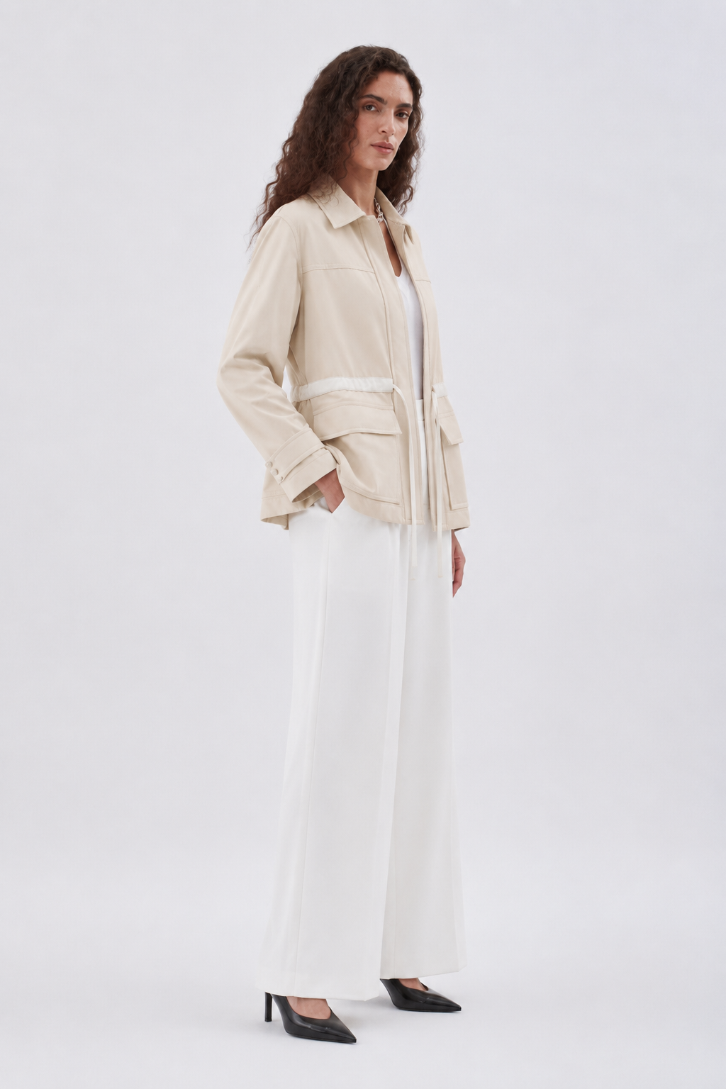 Water-Repellent Drawstring Jacket