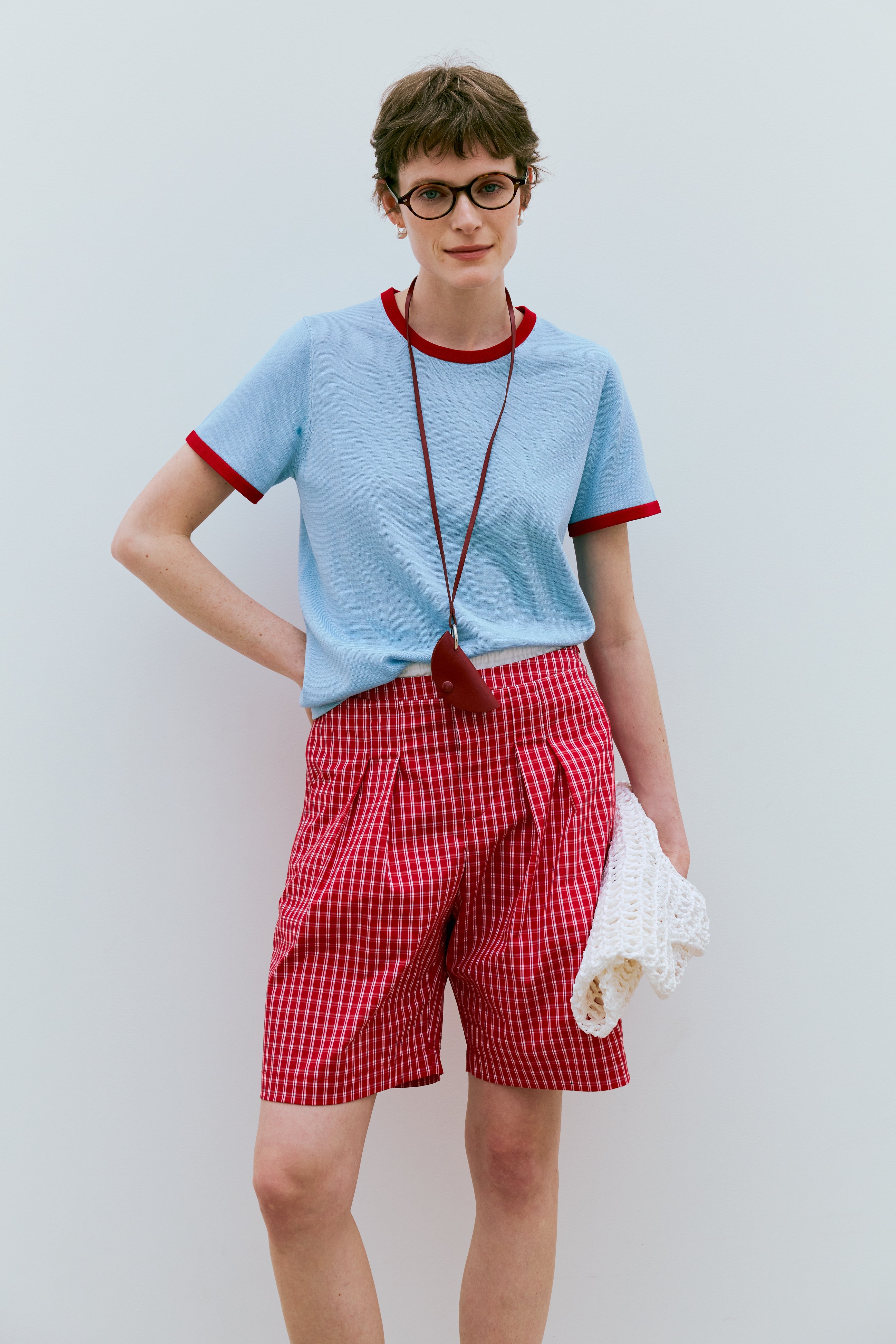 Double Waist Vichy Shorts