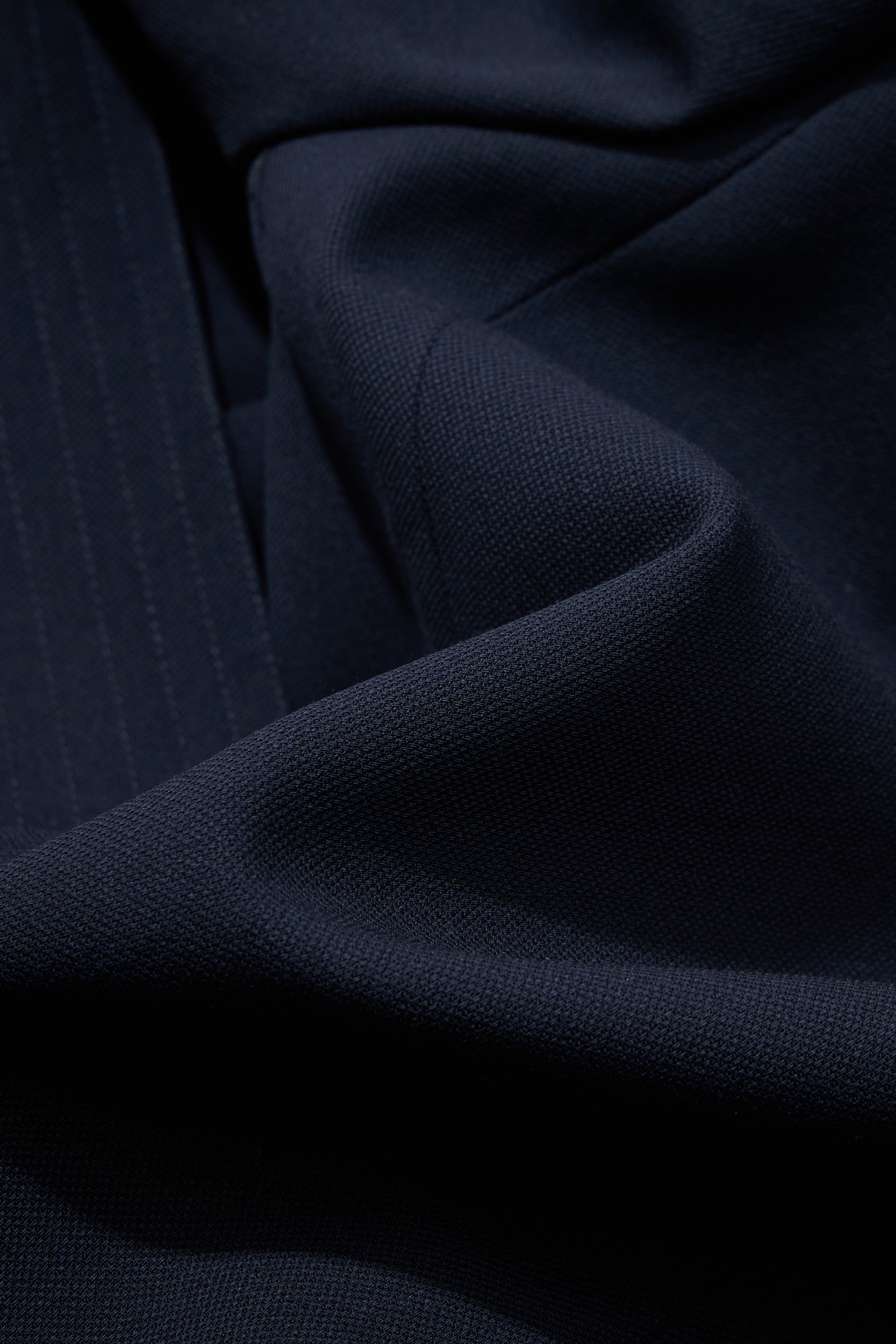 Belted Double-Breasted Structured Wool Blazer with Turn-up Cuffs