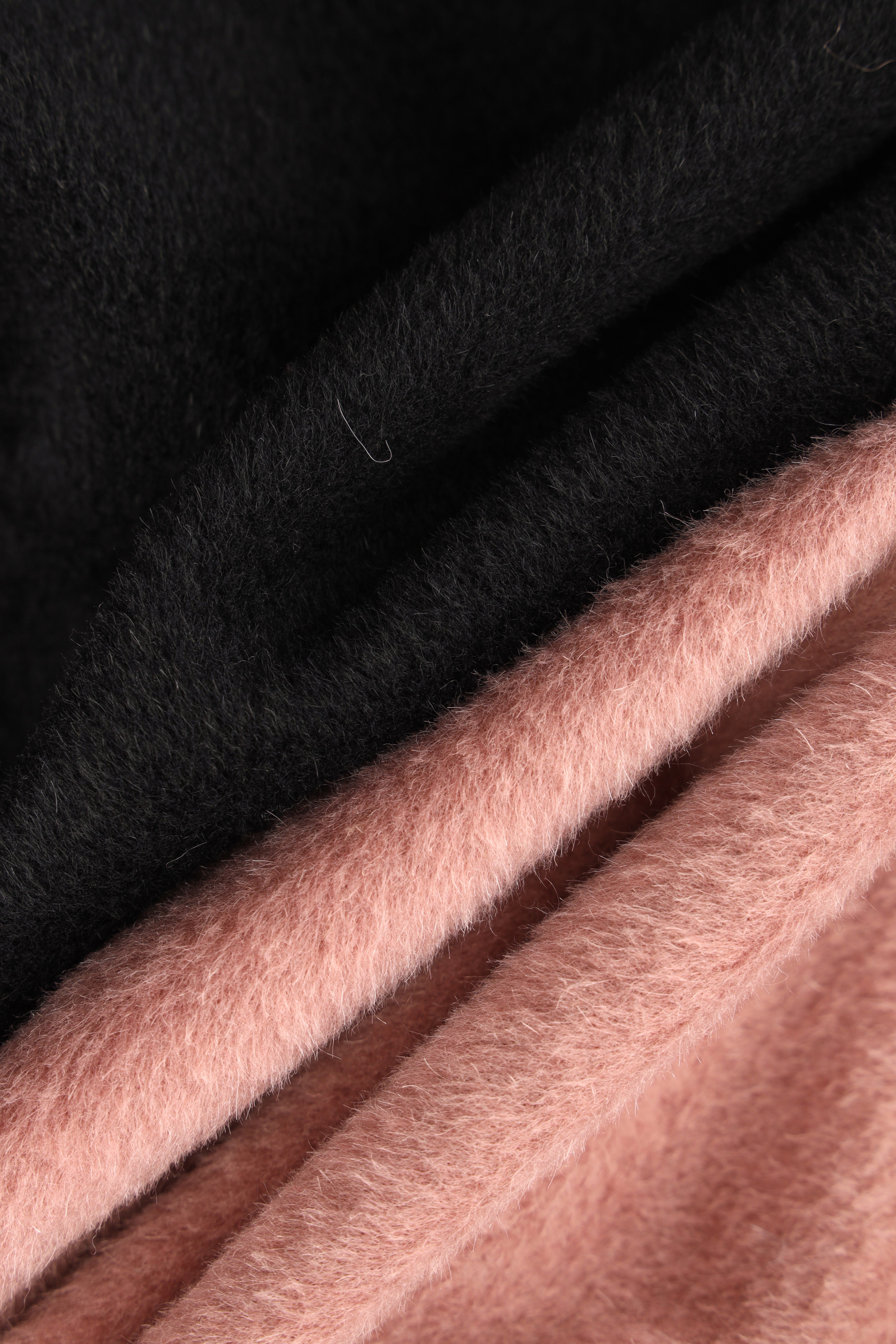 One-Button Alpaca-Mohair Wool-Blend Coat